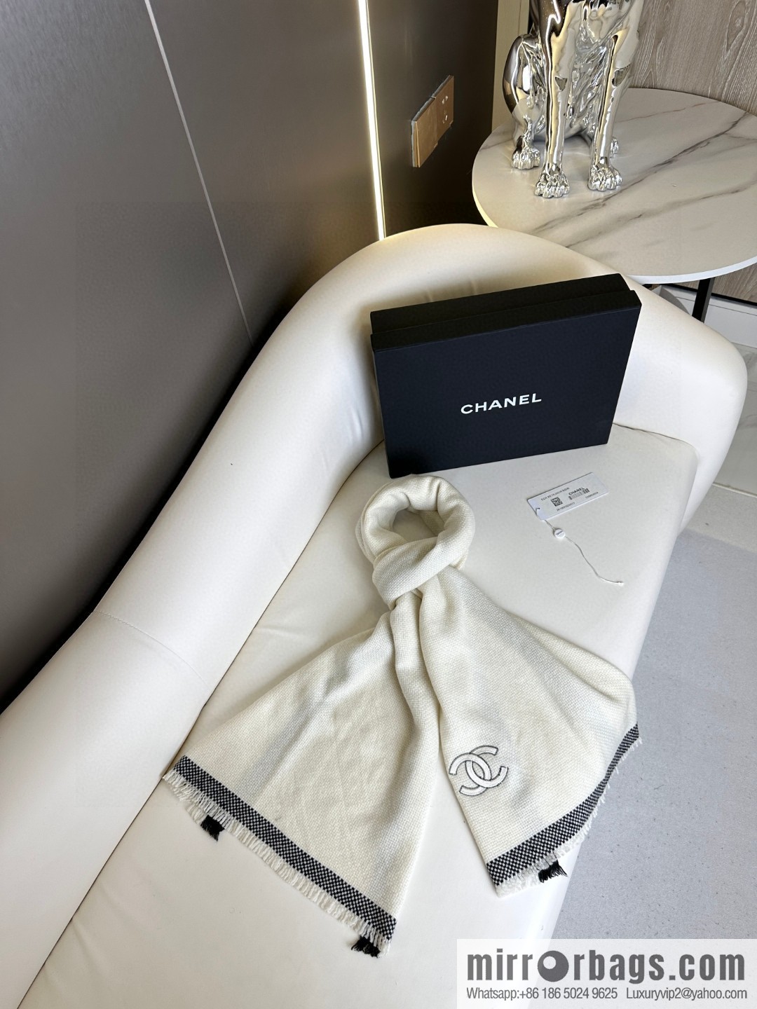 CHANEL Annual Limited Edition Double C Knitted Shawl