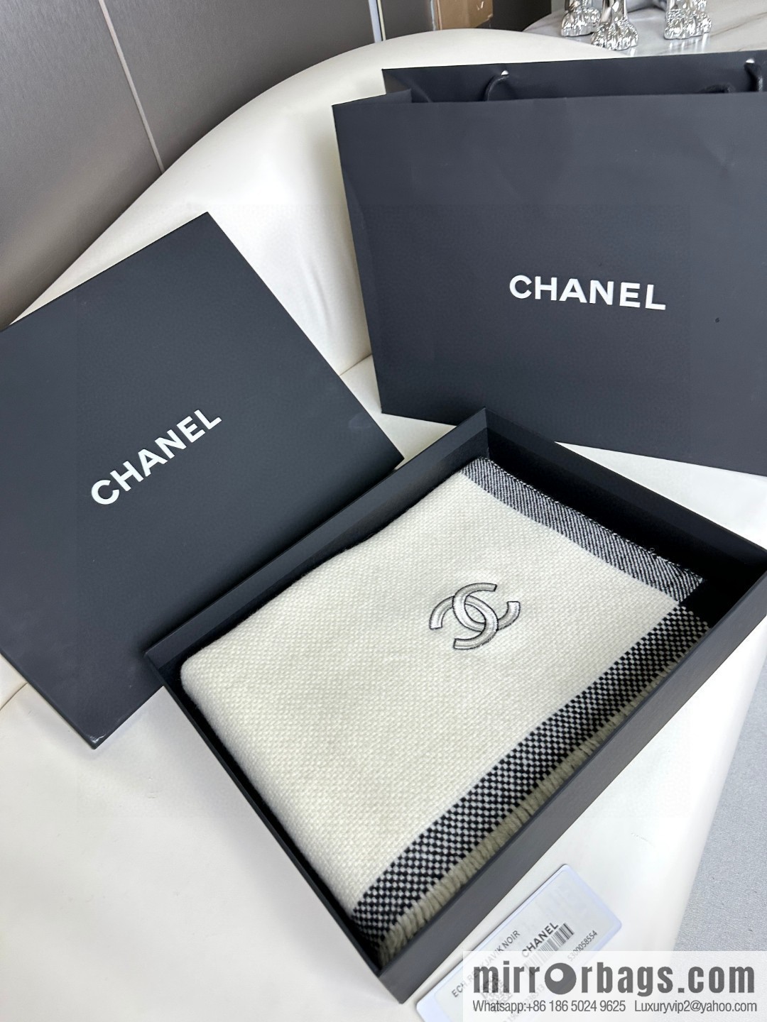 CHANEL Annual Limited Edition Double C Knitted Shawl