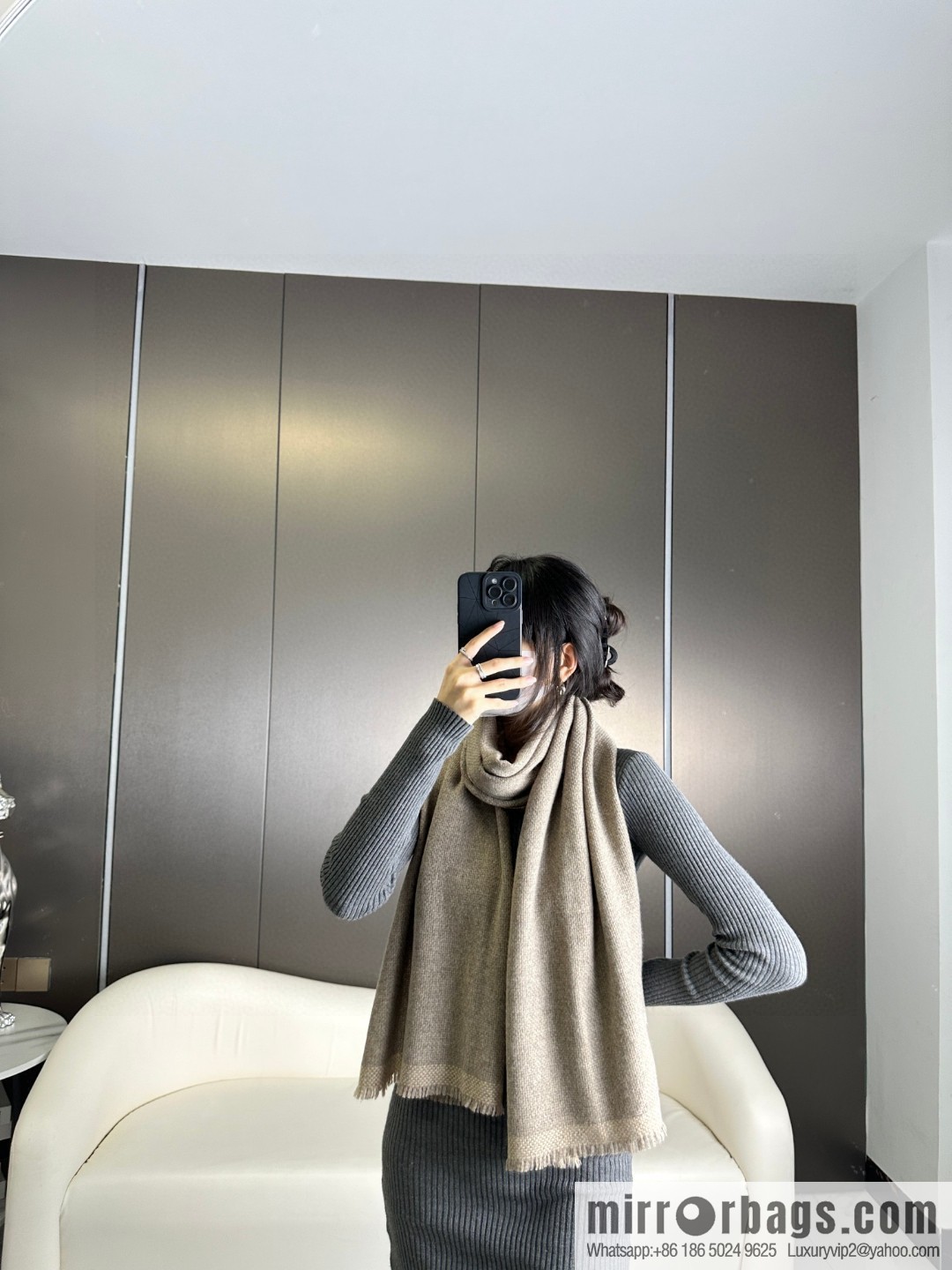 CHANEL Annual Limited Edition Double C Knitted Shawl