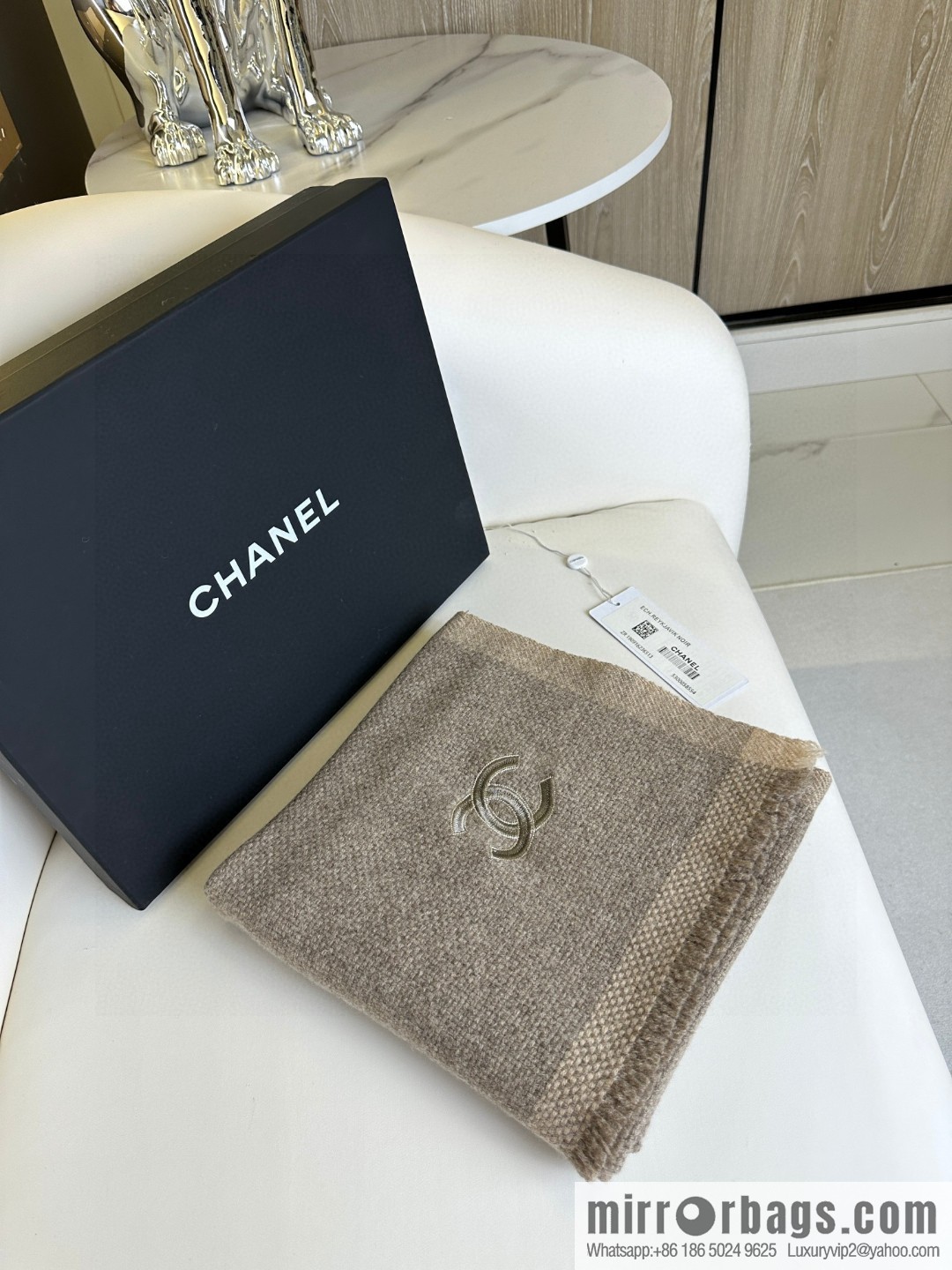 CHANEL Annual Limited Edition Double C Knitted Shawl