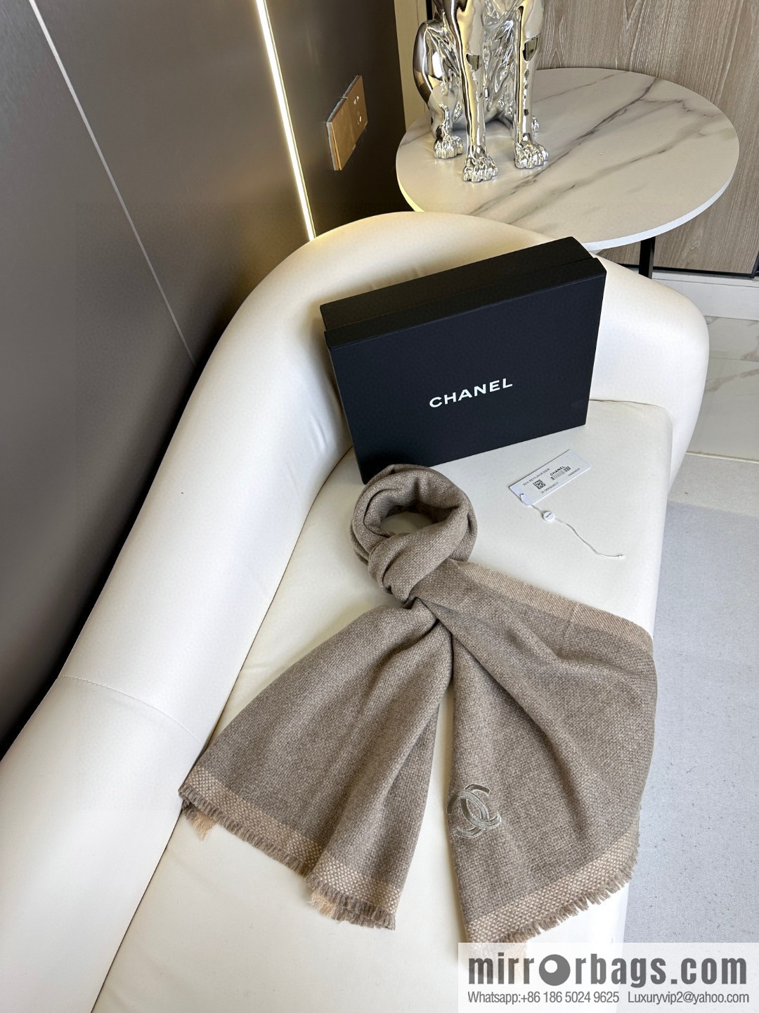 CHANEL Annual Limited Edition Double C Knitted Shawl