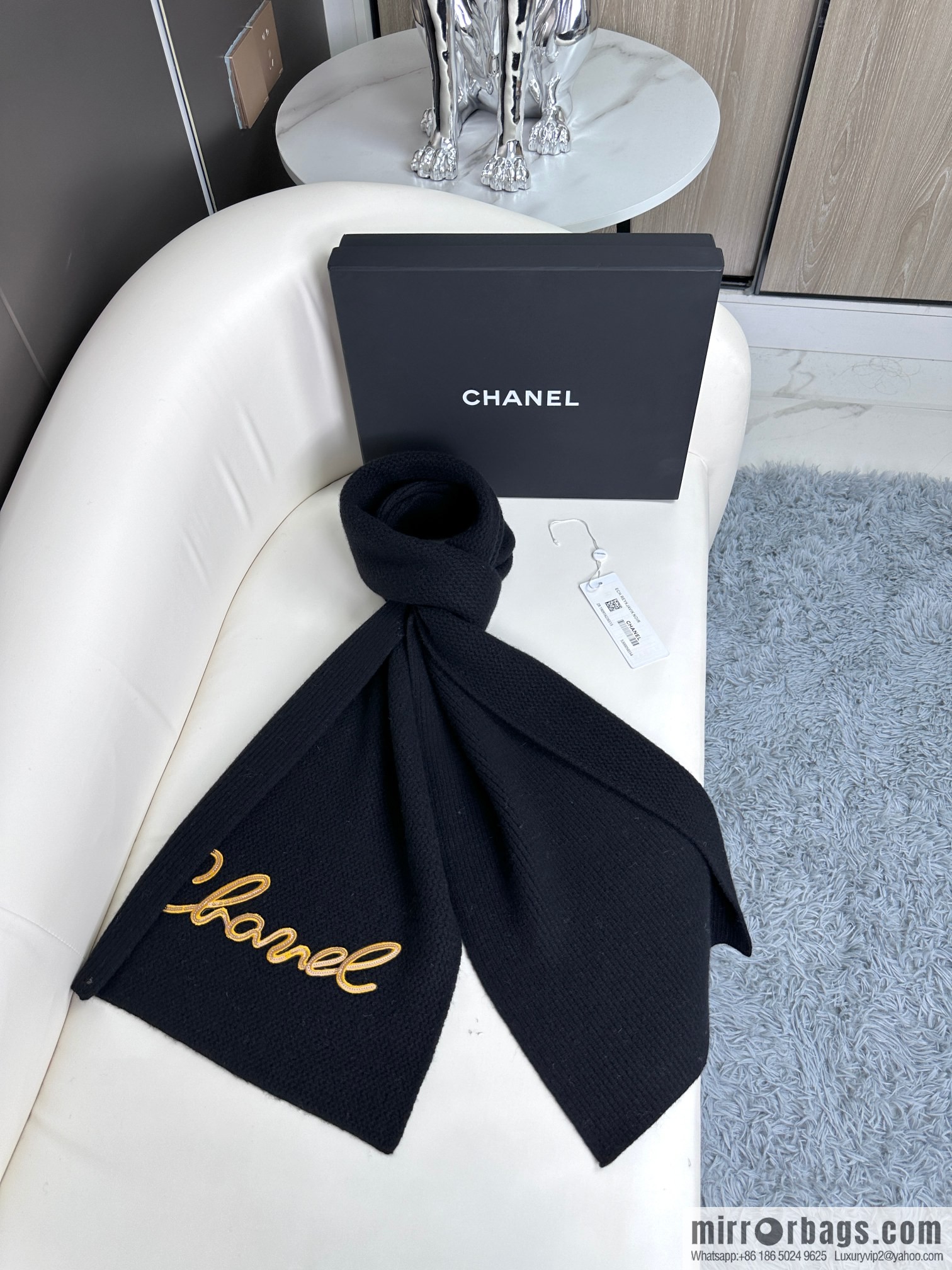 CHANEL 2023 new knitted cashmere scarf