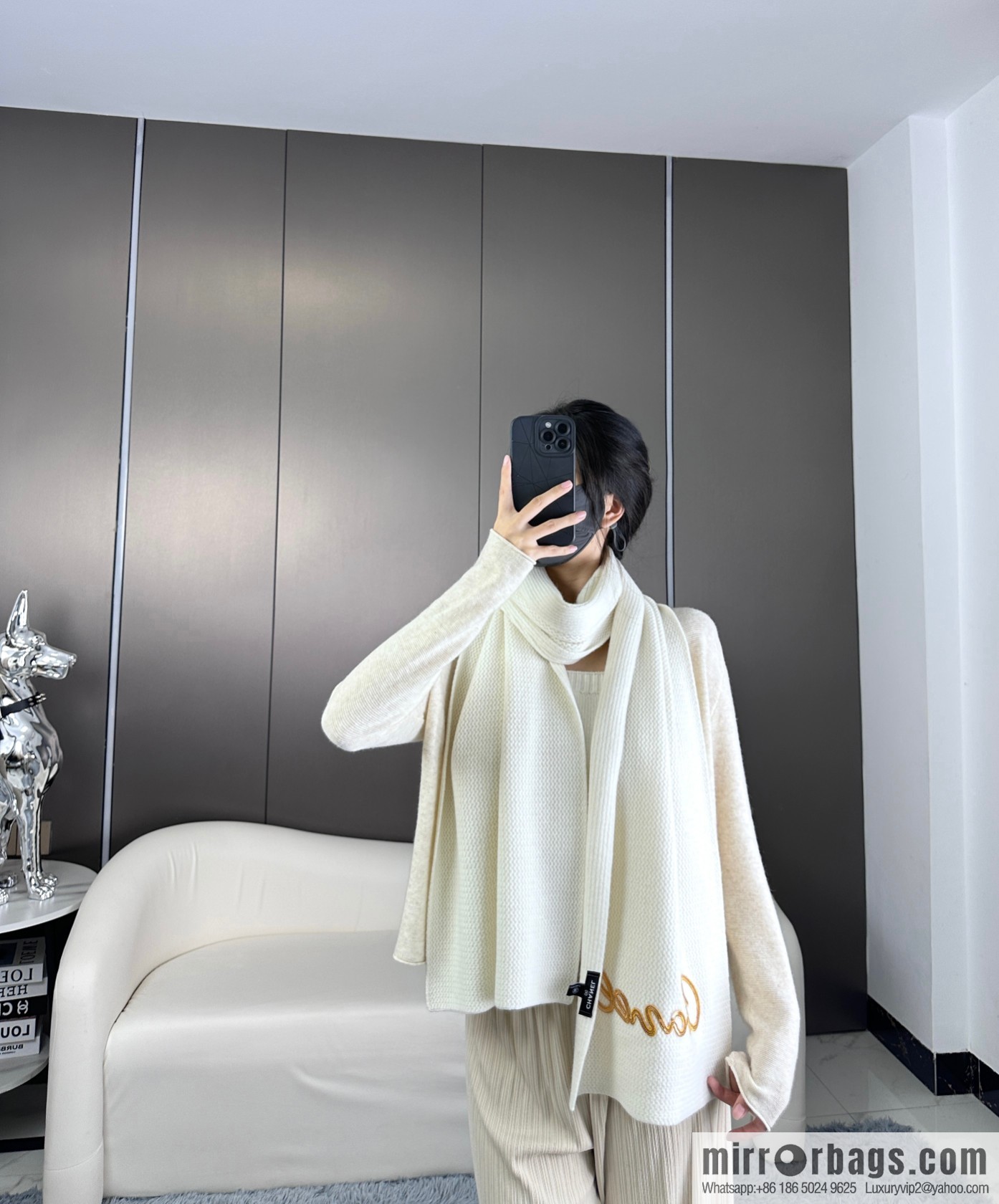 CHANEL 2023 new knitted cashmere scarf