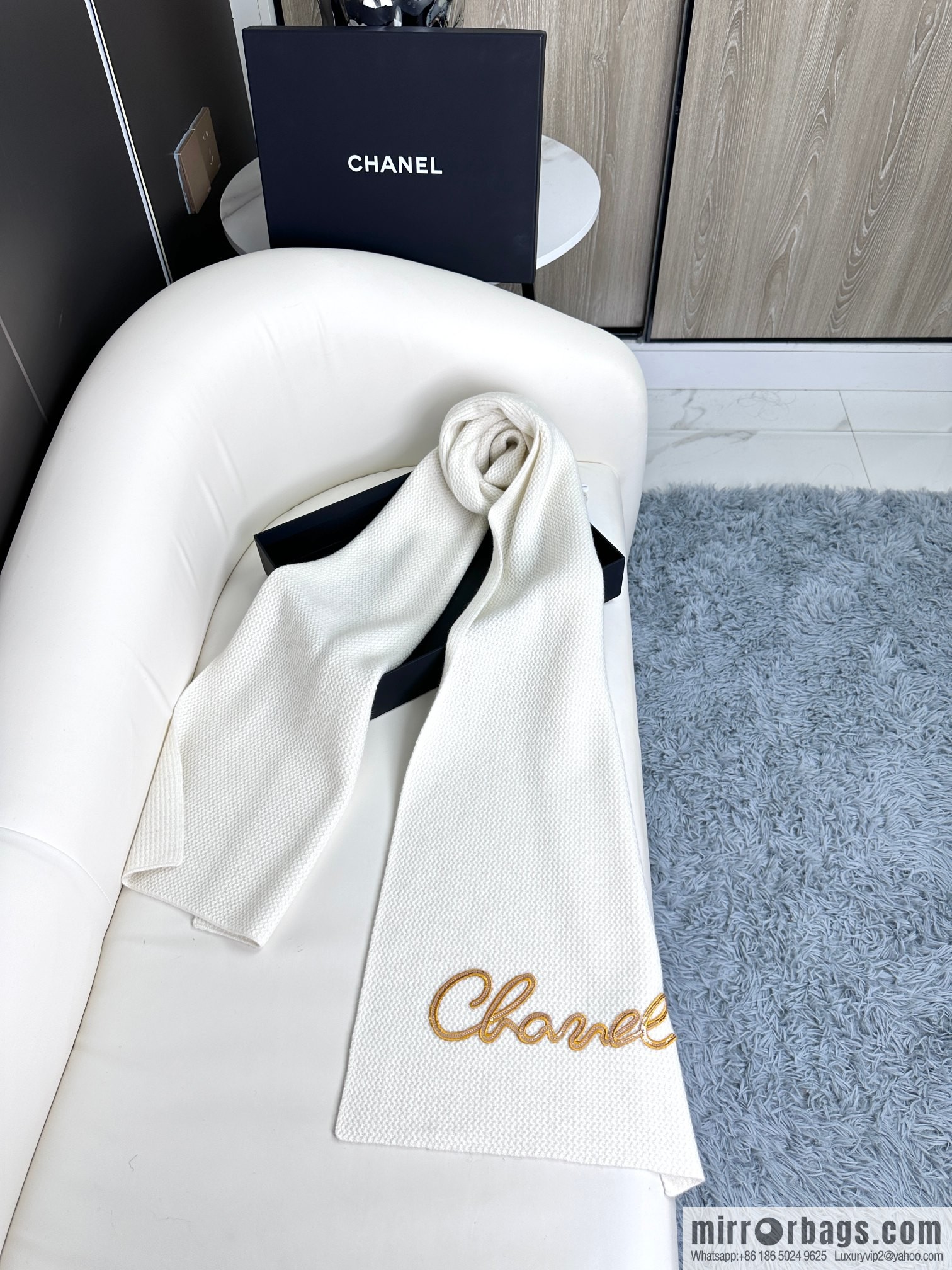 CHANEL 2023 new knitted cashmere scarf