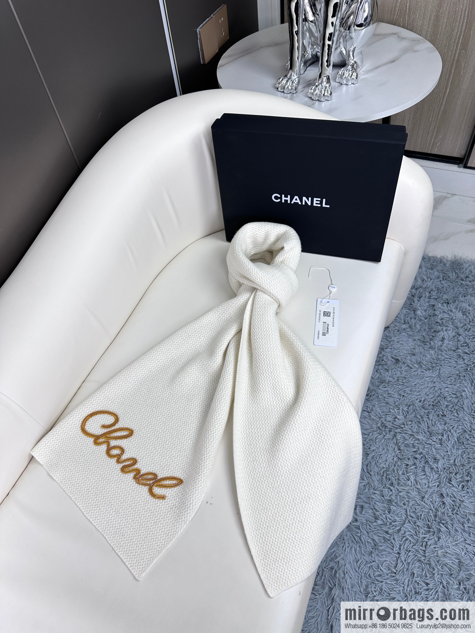 CHANEL 2023 new knitted cashmere scarf