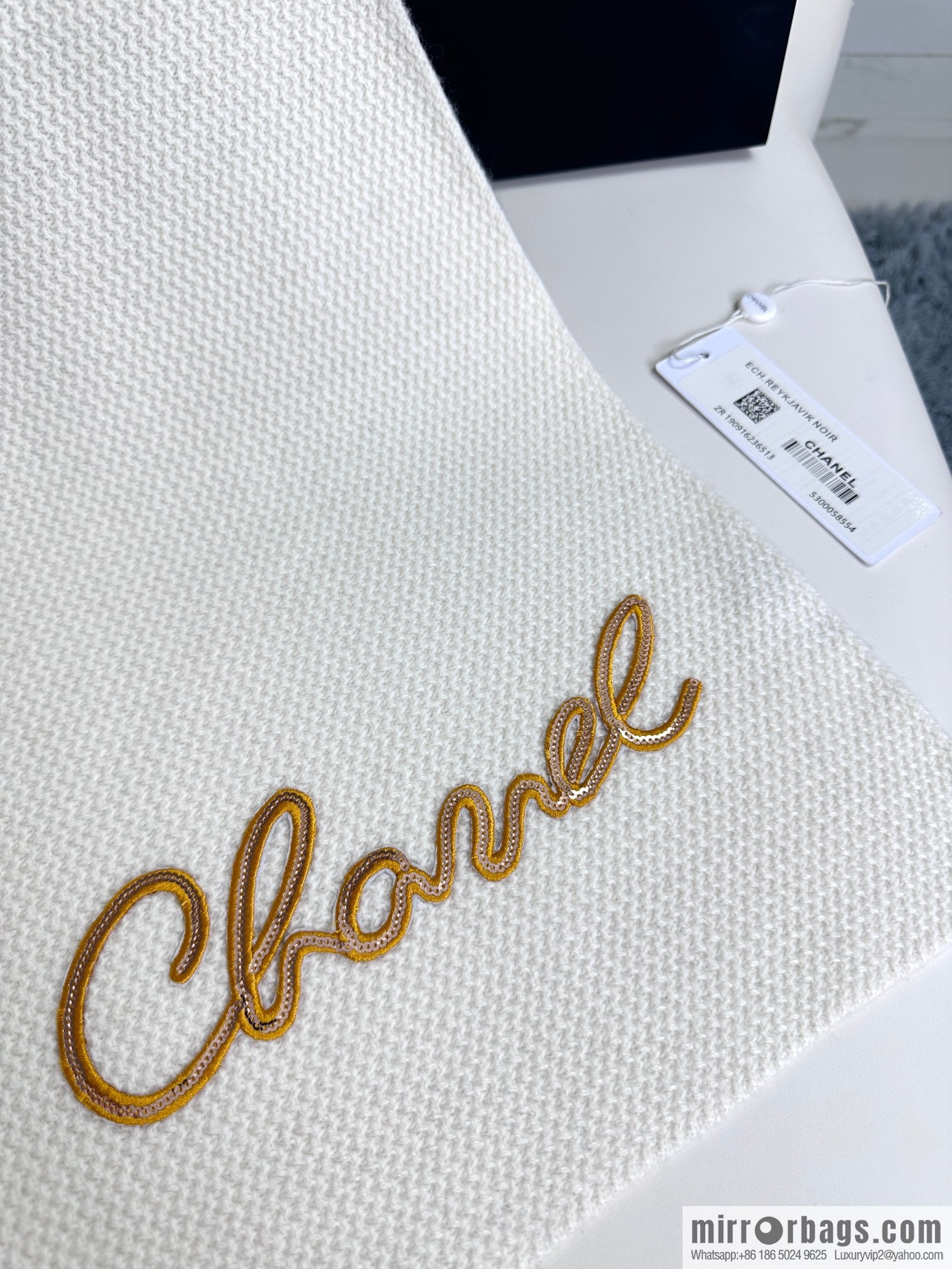 CHANEL 2023 new knitted cashmere scarf