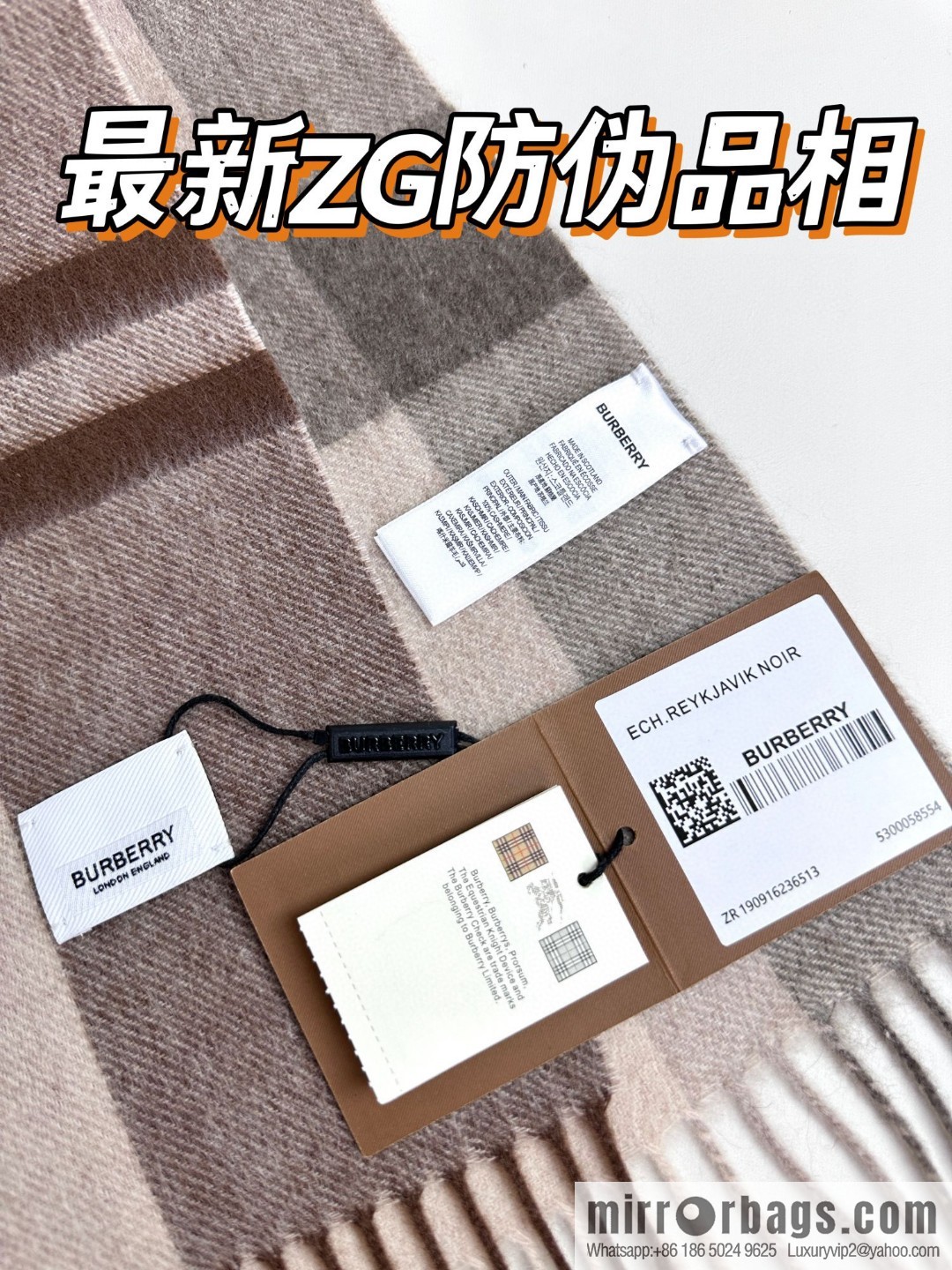 Burberry, top cashmere scarf