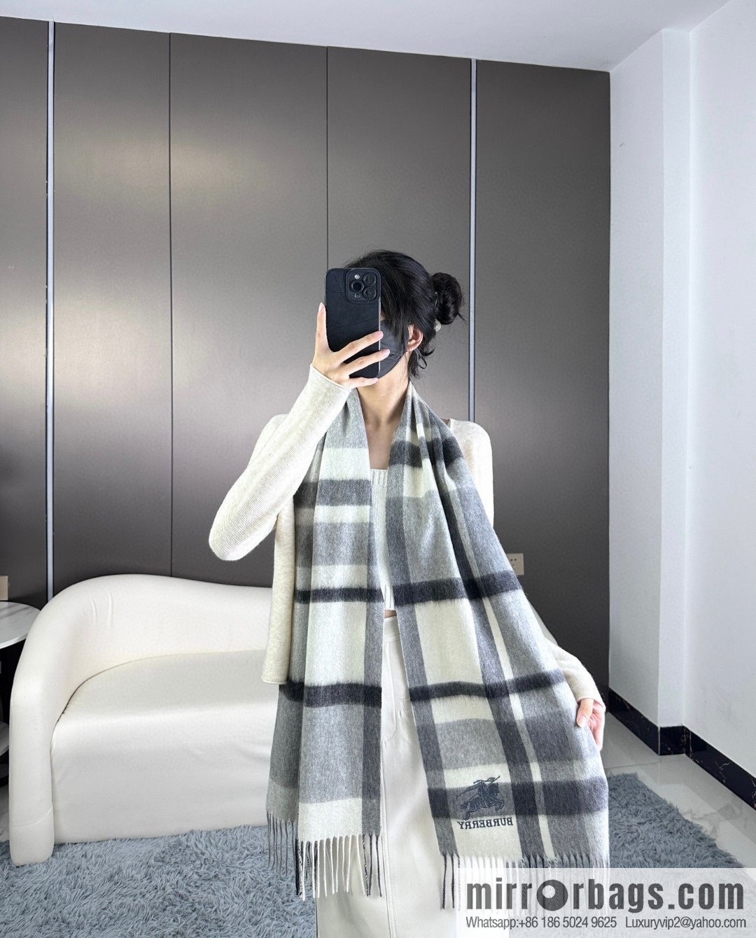 Burberry Burberry 2023 Burberry High-end Men's Cashmere Scarf