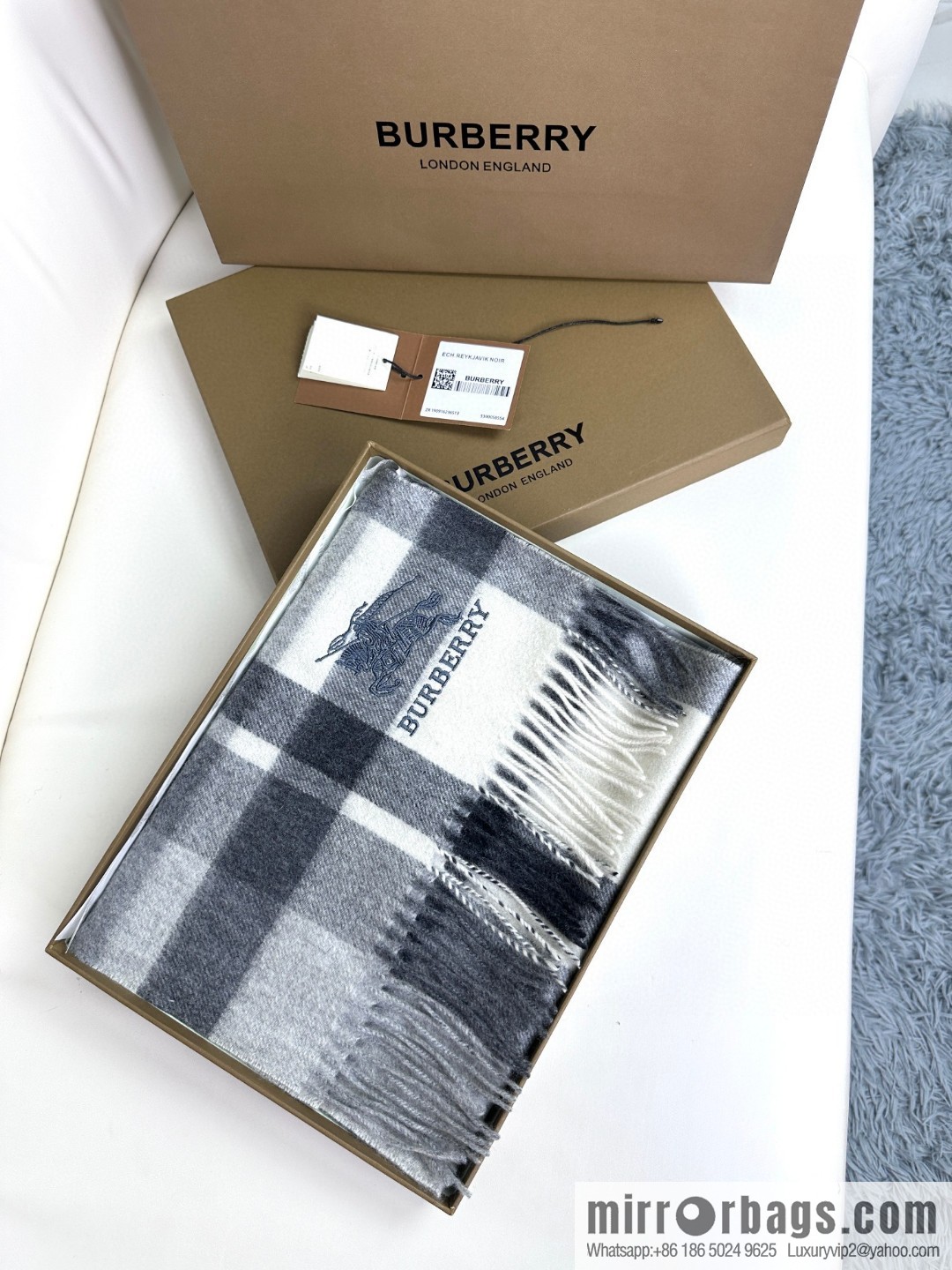 Burberry Burberry 2023 Burberry High-end Men's Cashmere Scarf