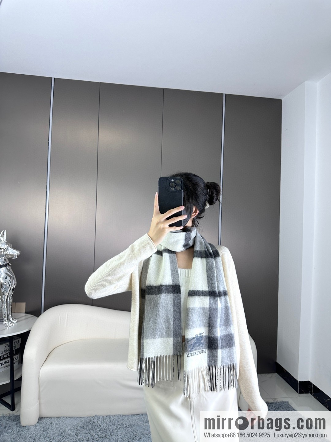 Burberry Burberry 2023 Burberry High-end Men's Cashmere Scarf