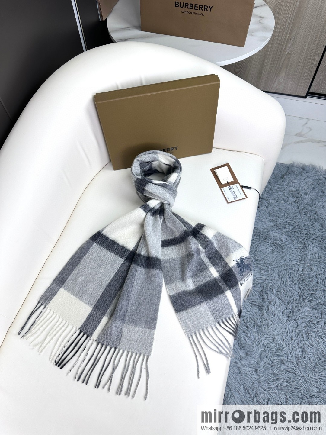 Burberry Burberry 2023 Burberry High-end Men's Cashmere Scarf