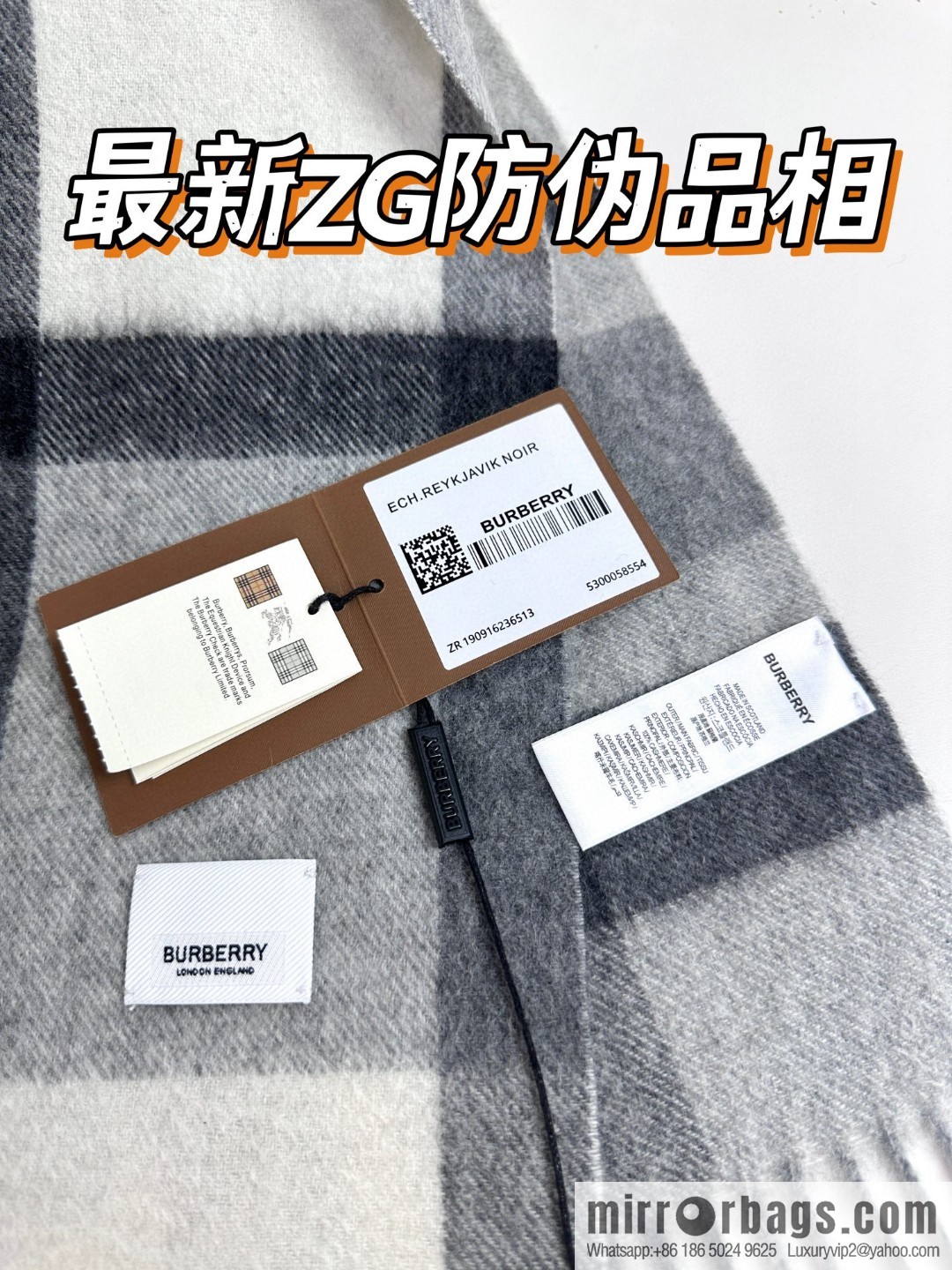 Burberry Burberry 2023 Burberry High-end Men's Cashmere Scarf