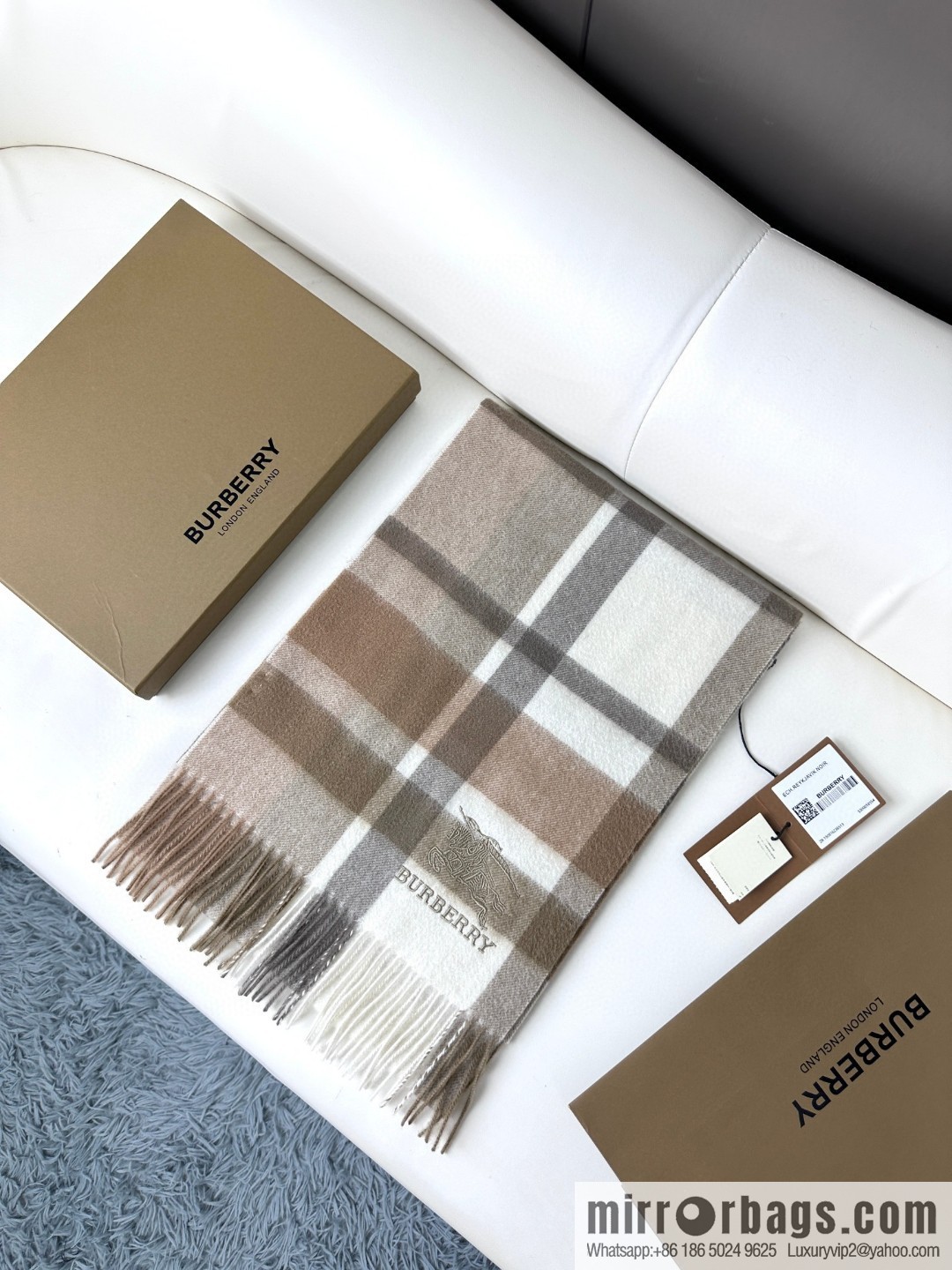 Burberry Burberry 2023 Burberry High-end Men's Cashmere Scarf