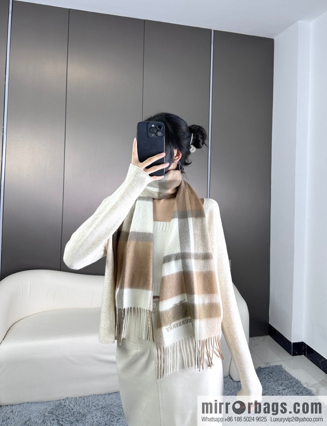 Burberry Burberry 2023 Burberry High-end Men's Cashmere Scarf