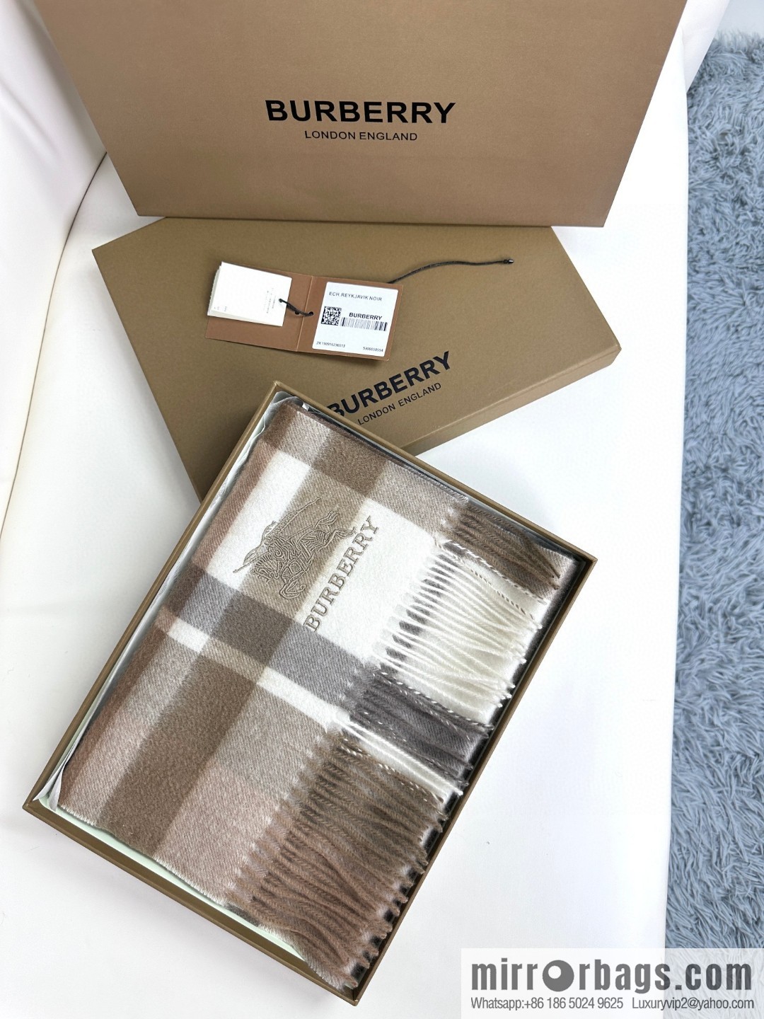 Burberry Burberry 2023 Burberry High-end Men's Cashmere Scarf