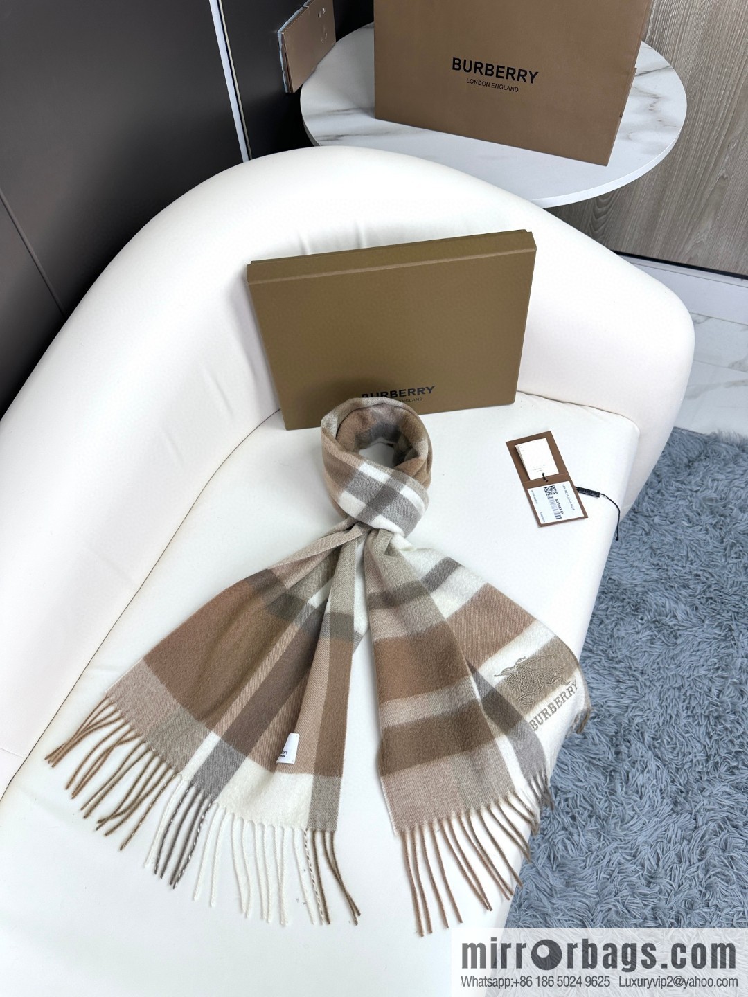 Burberry Burberry 2023 Burberry High-end Men's Cashmere Scarf