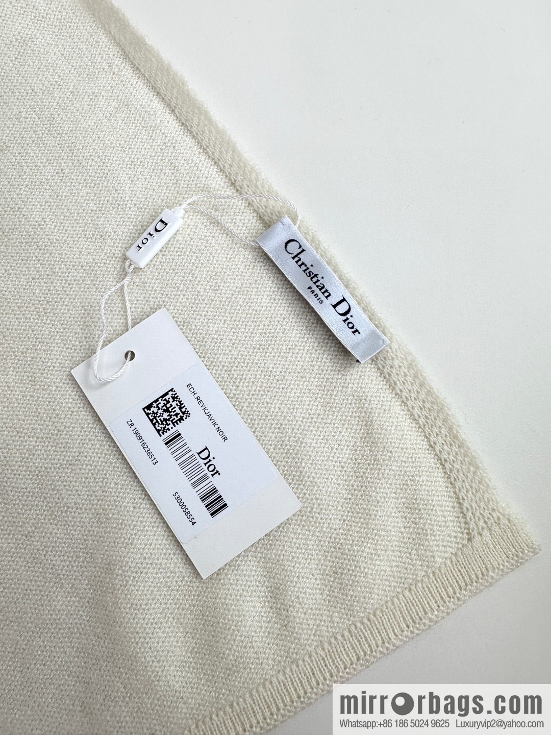 DIOR limited edition cashmere knitted scarf