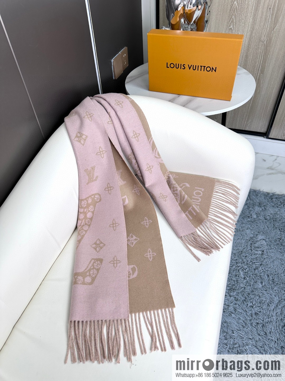 LV Precious Dragon Reykjavik Cashmere Scarf