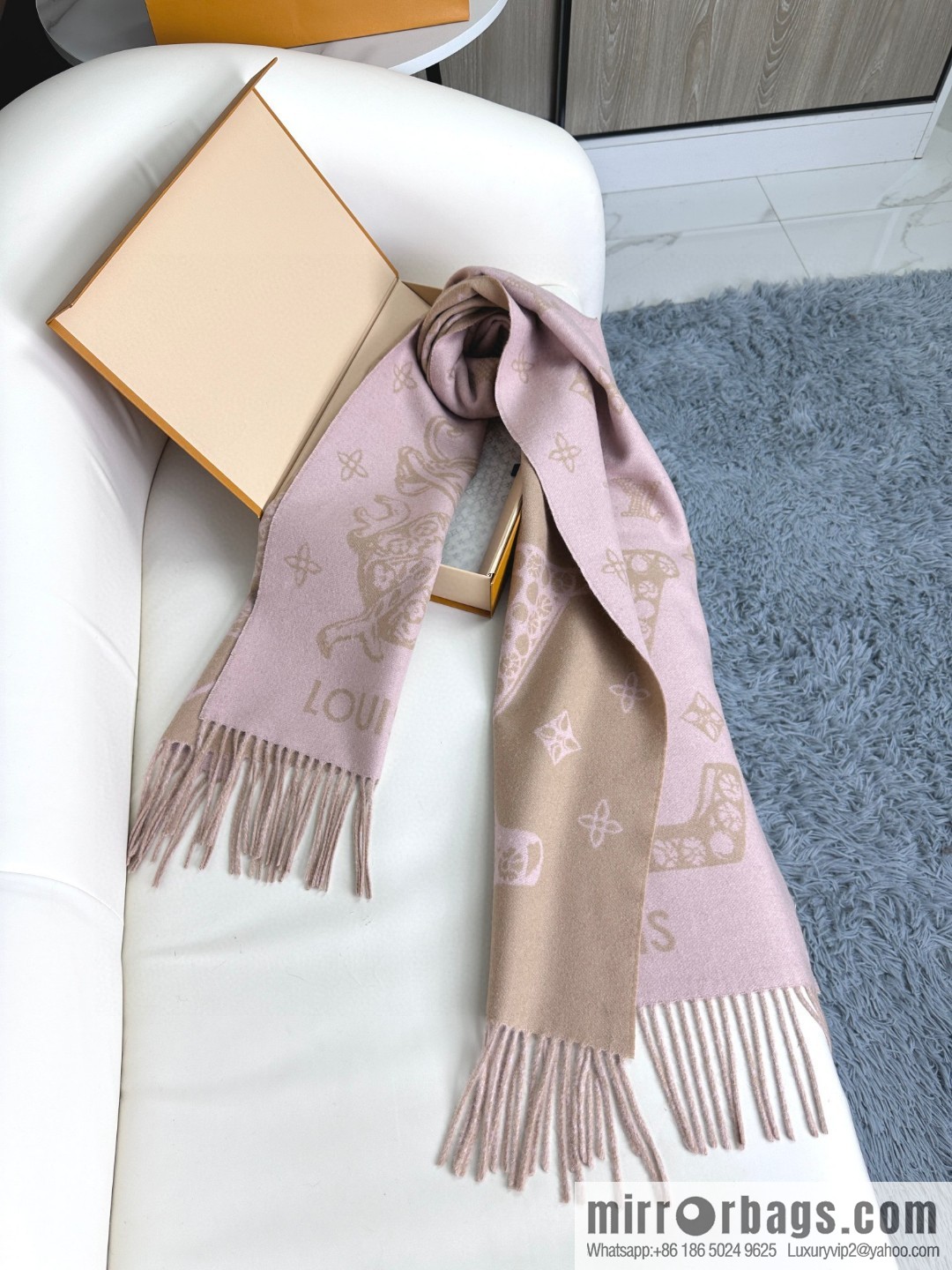 LV Precious Dragon Reykjavik Cashmere Scarf