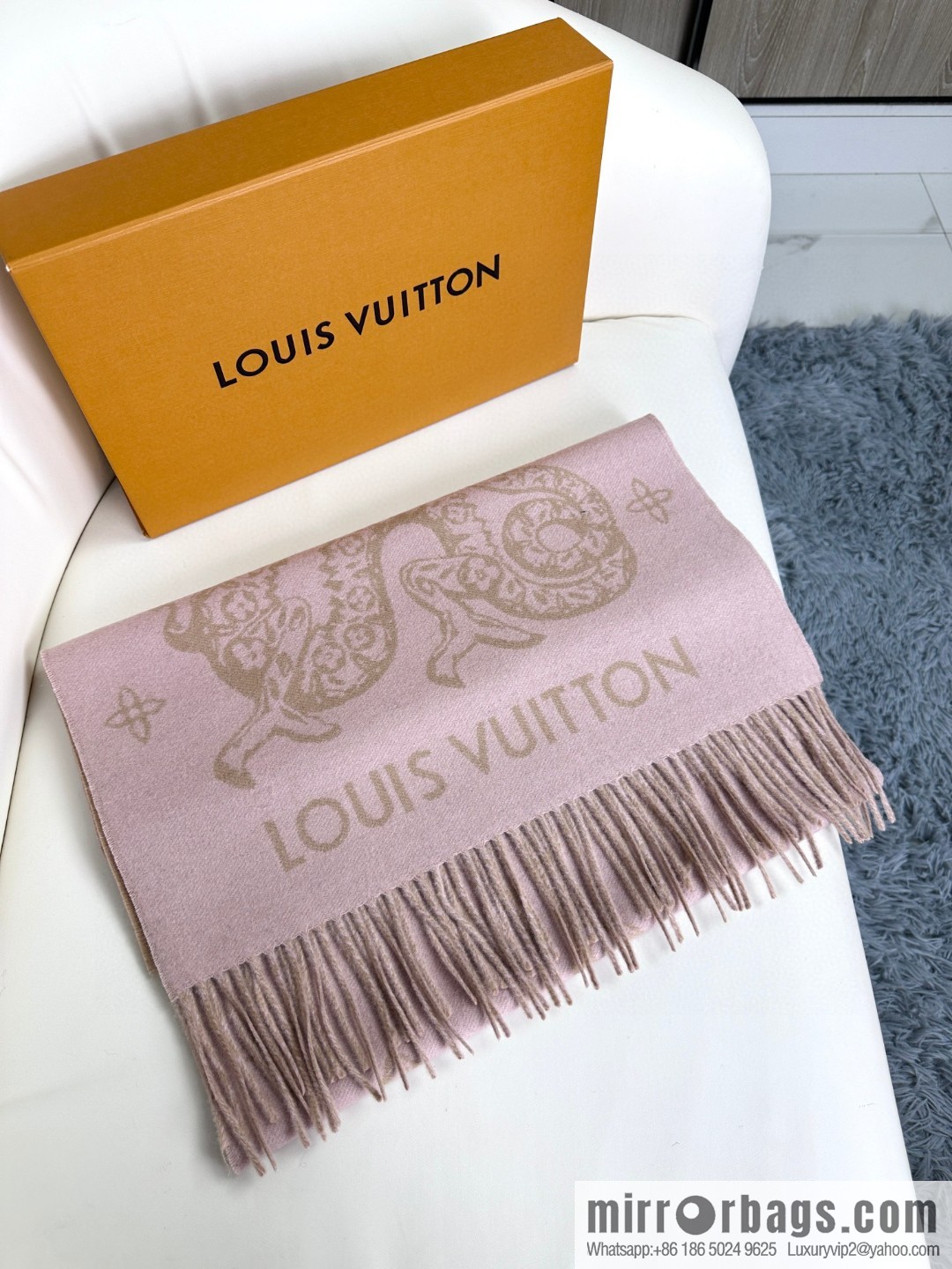 LV Precious Dragon Reykjavik Cashmere Scarf