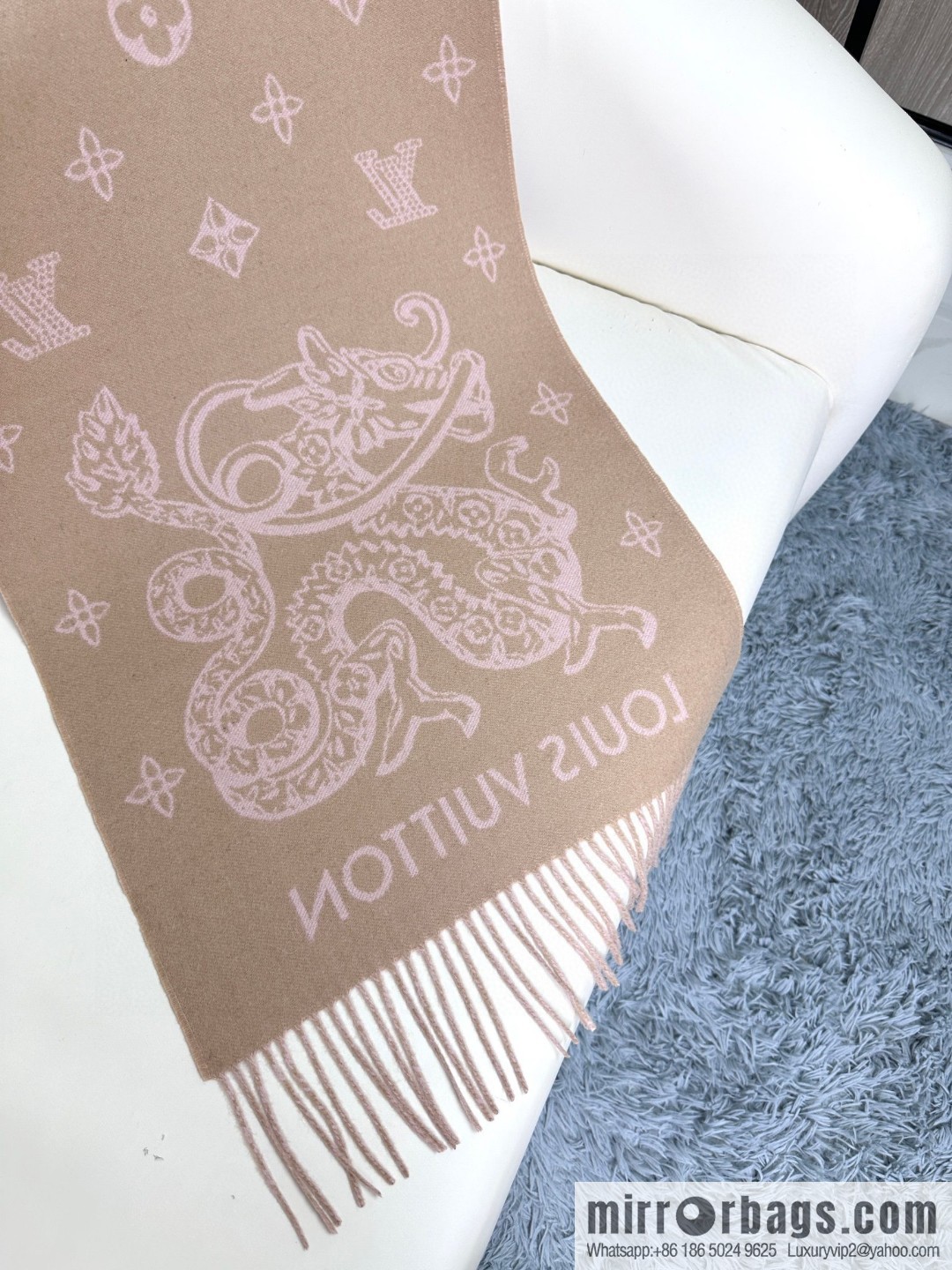 LV Precious Dragon Reykjavik Cashmere Scarf