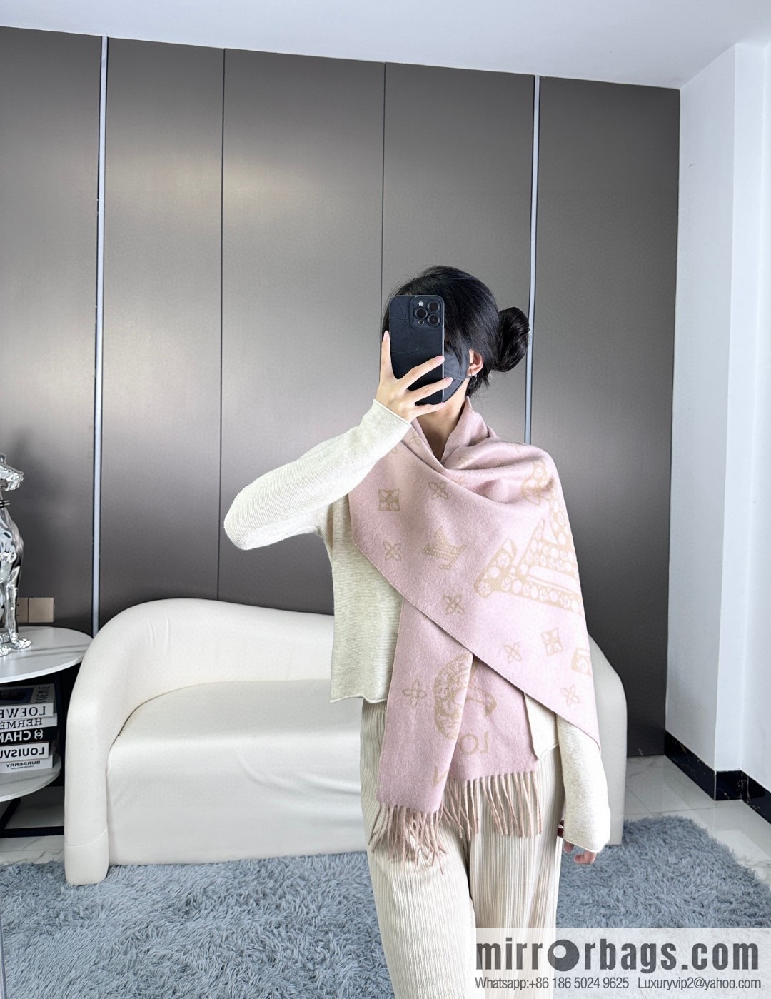 LV Precious Dragon Reykjavik Cashmere Scarf