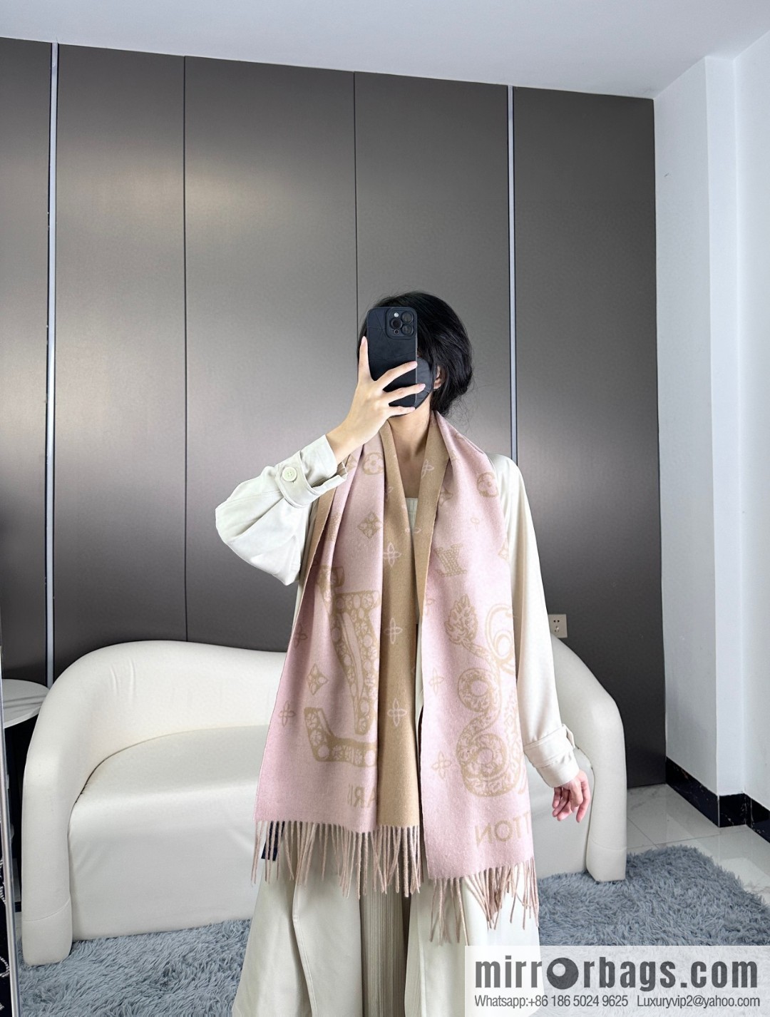 LV Precious Dragon Reykjavik Cashmere Scarf
