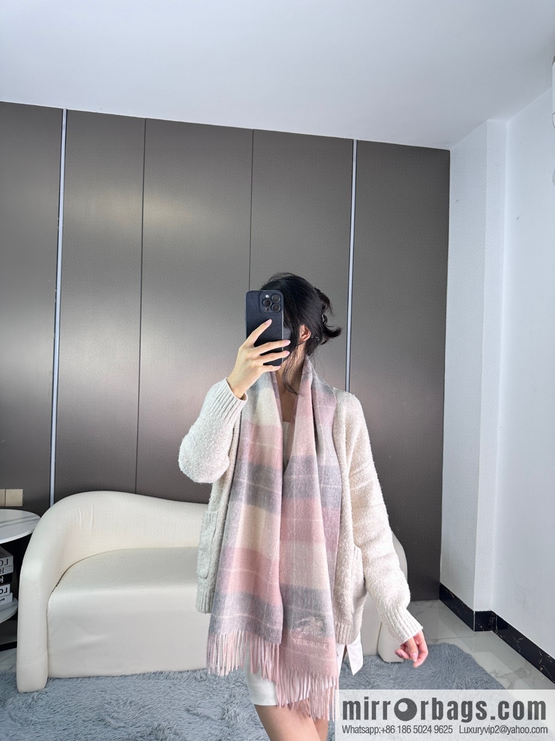 2023 burberry counter grade classic cashmere plaid scarf