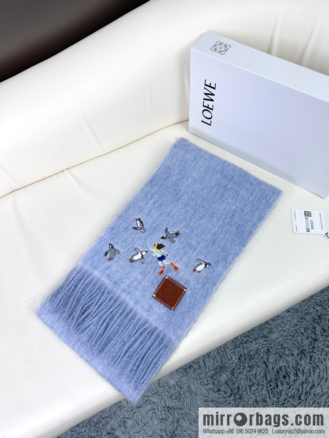 LOEWE SunaFujita joint mohair scarf