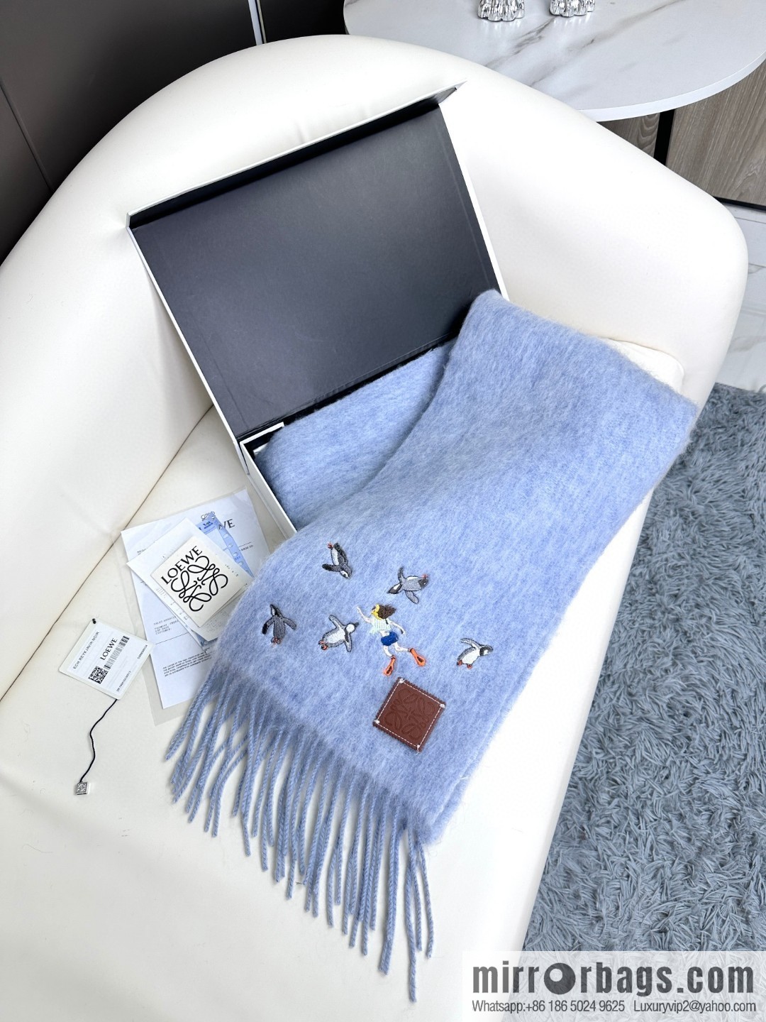 LOEWE SunaFujita joint mohair scarf