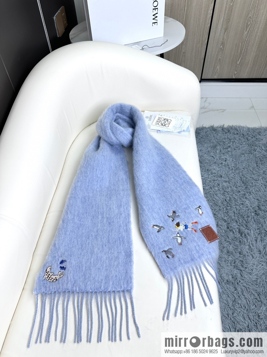 LOEWE SunaFujita joint mohair scarf