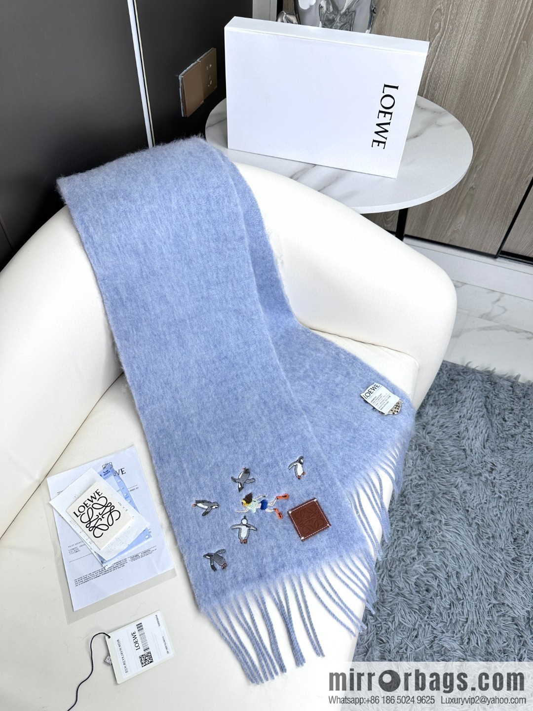 LOEWE SunaFujita joint mohair scarf