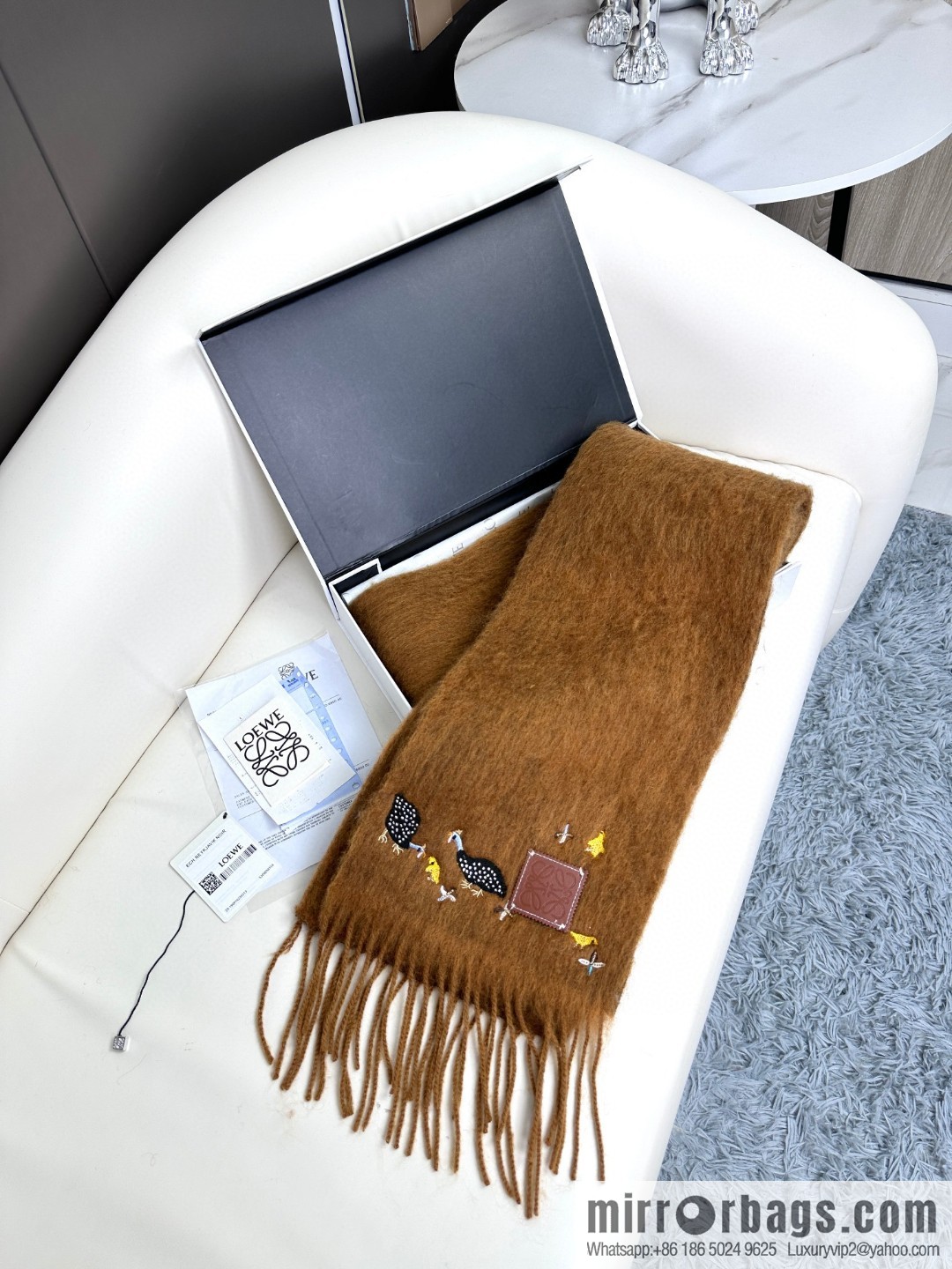 LOEWE SunaFujita joint mohair scarf