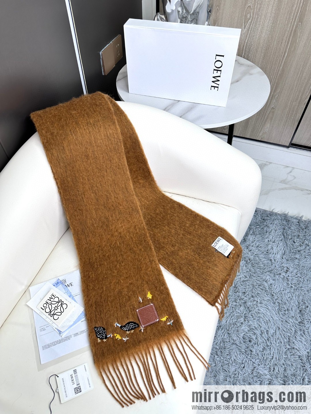 LOEWE SunaFujita joint mohair scarf