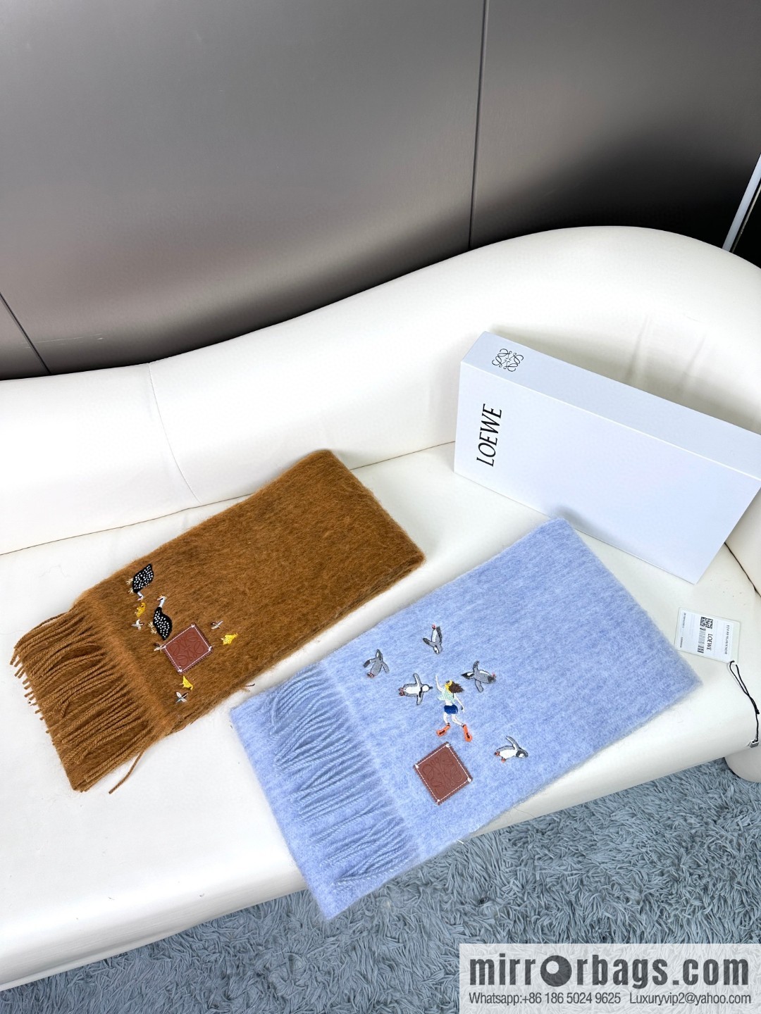 LOEWE SunaFujita joint mohair scarf