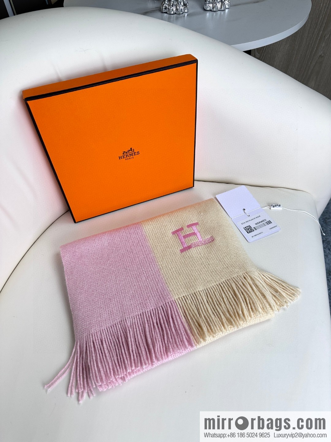 Hermes, high-end cashmere knitted scarf