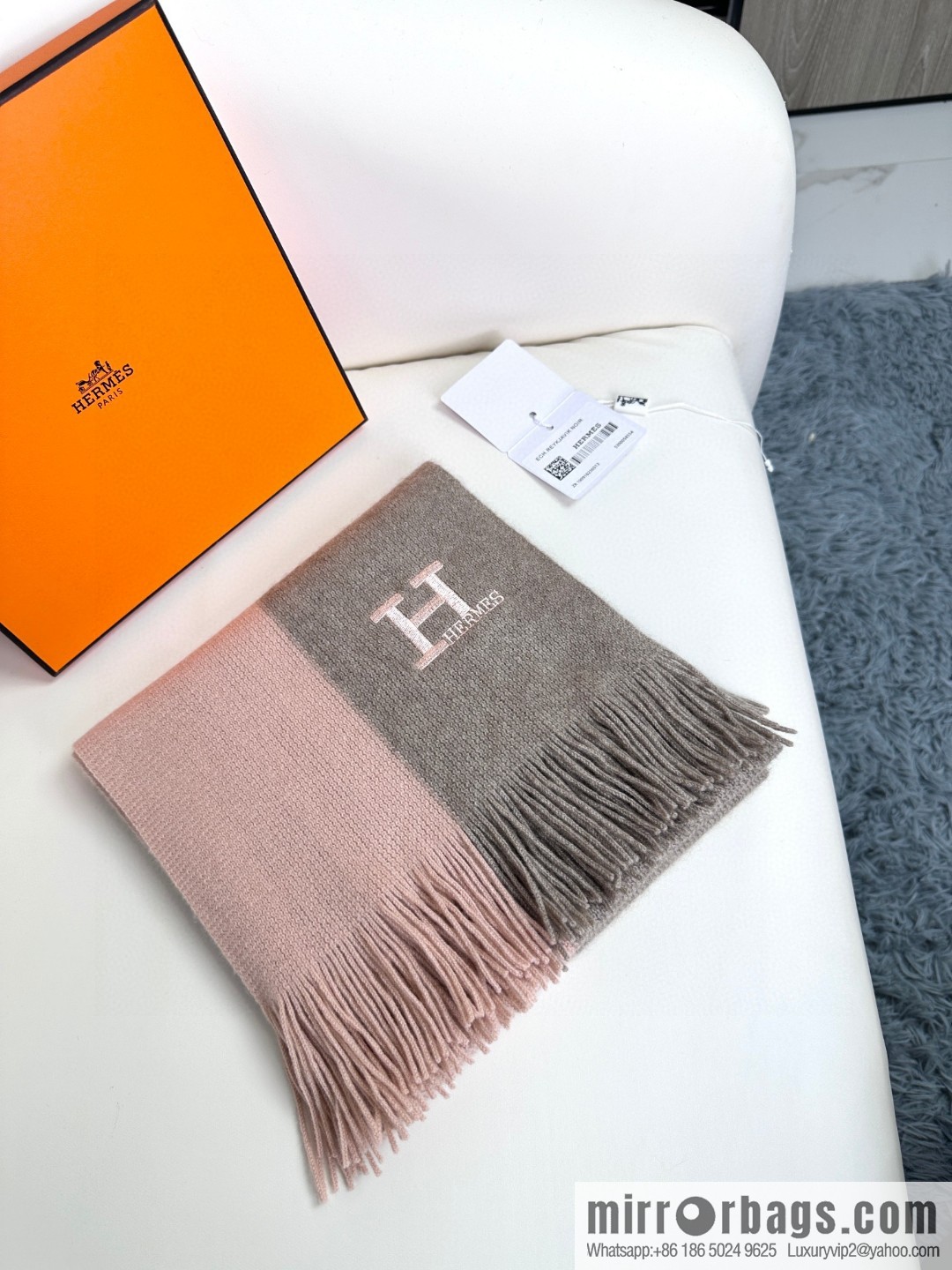 Hermes, high-end cashmere knitted scarf