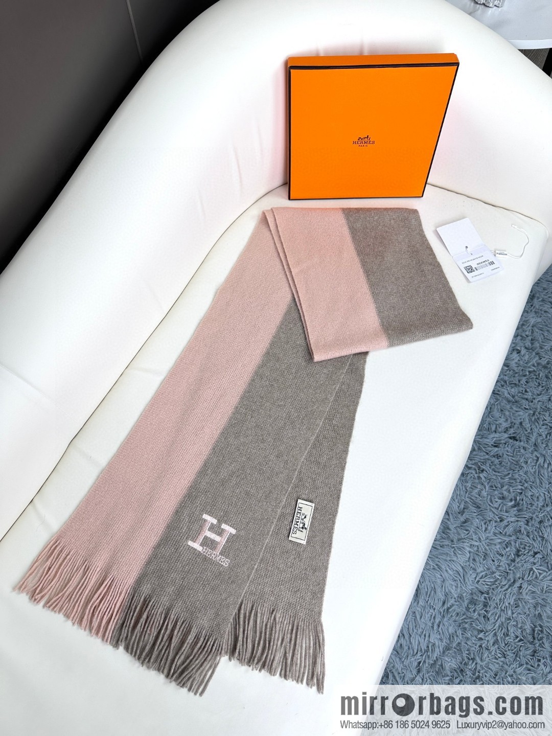 Hermes, high-end cashmere knitted scarf