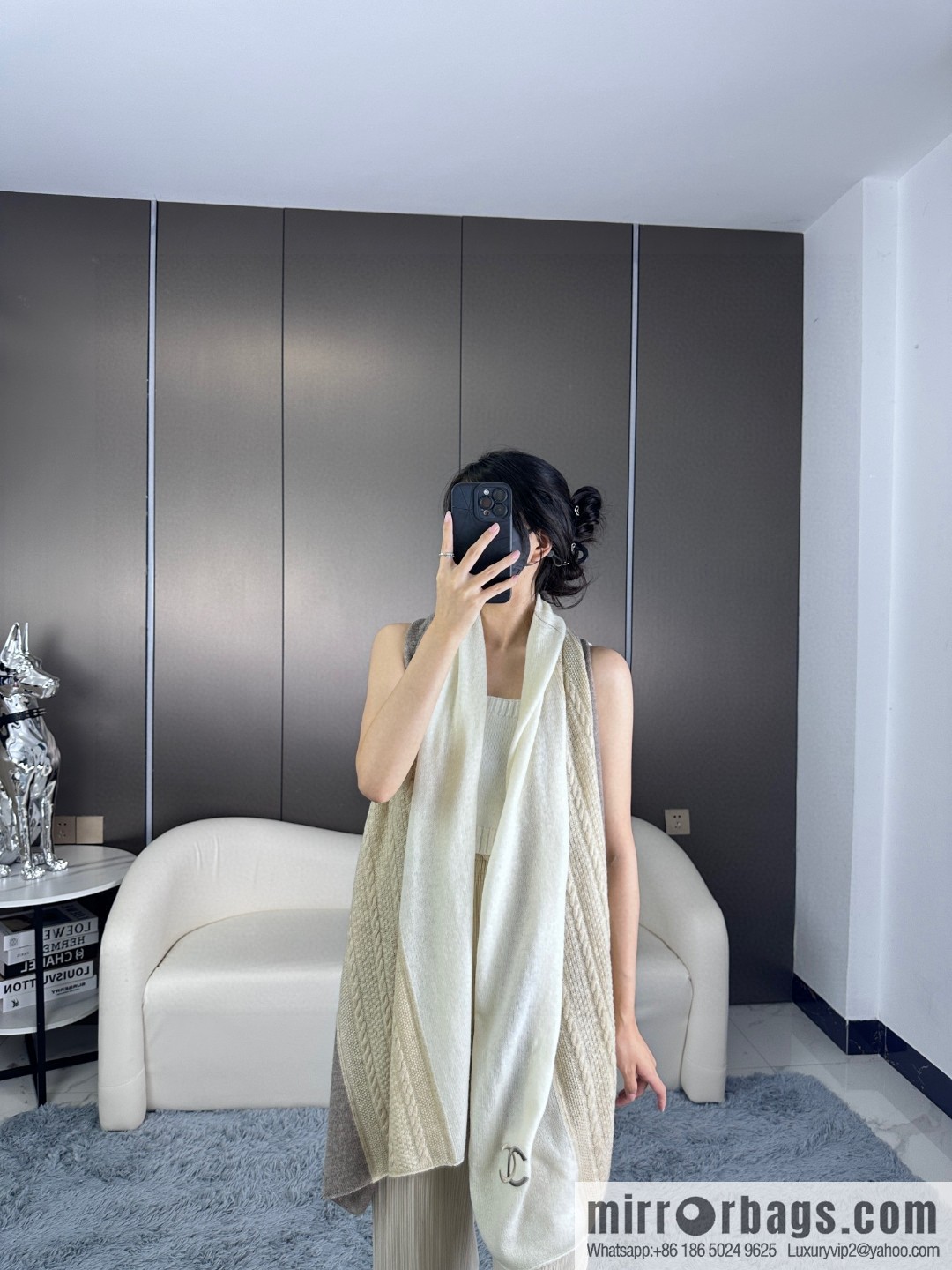 CHANEL counter new cashmere scarf