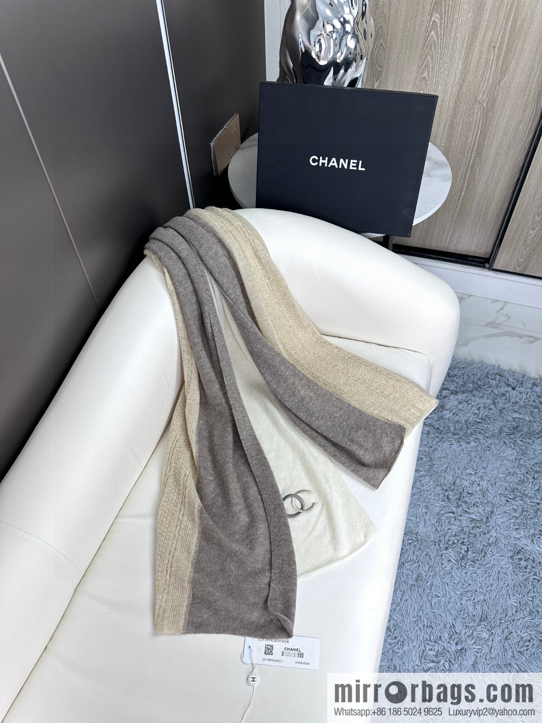 CHANEL counter new cashmere scarf