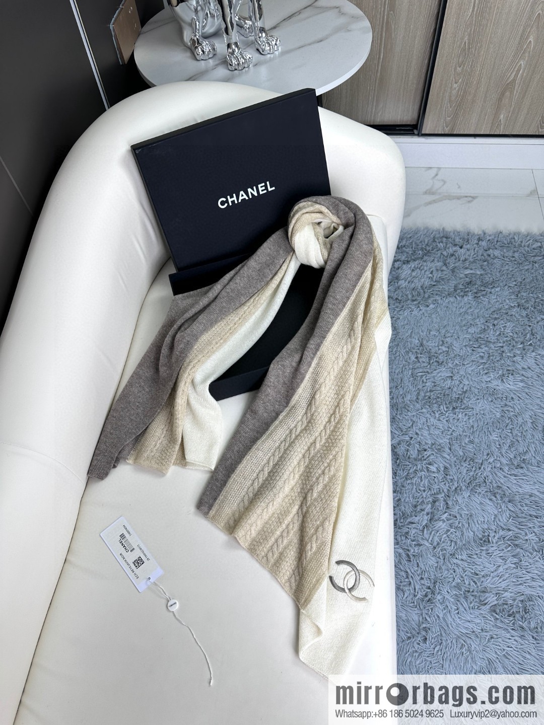 CHANEL counter new cashmere scarf