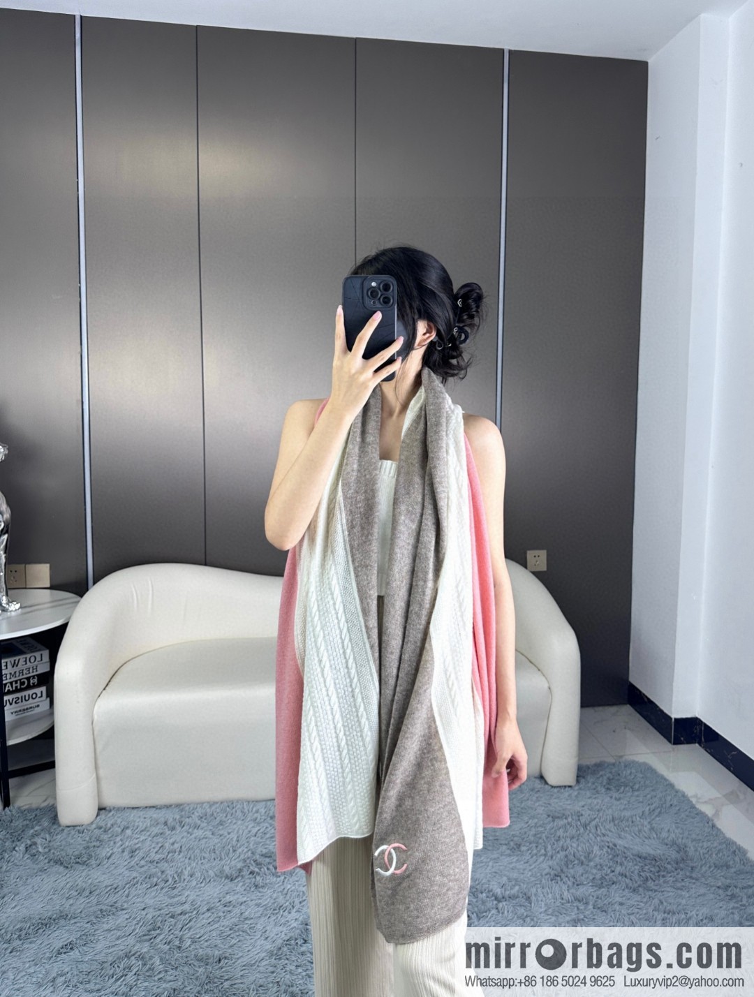 CHANEL counter new cashmere scarf