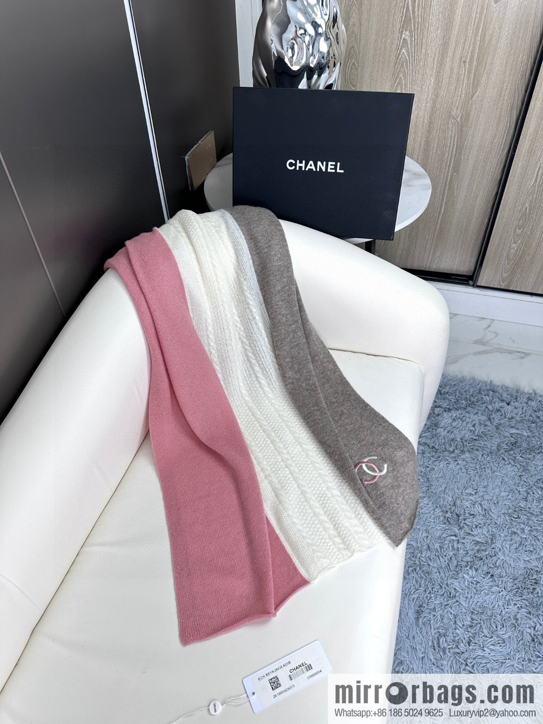 CHANEL counter new cashmere scarf