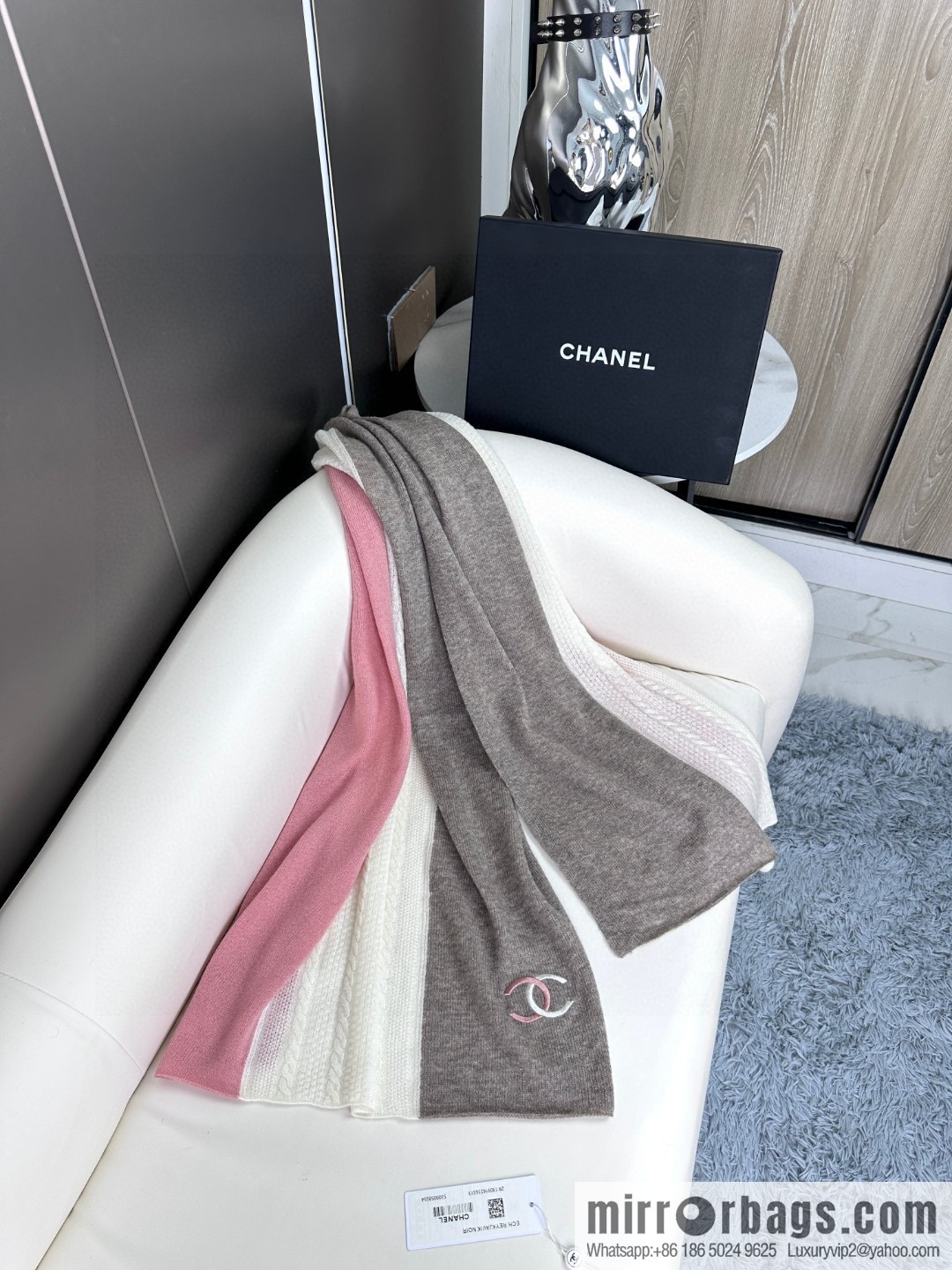 CHANEL counter new cashmere scarf