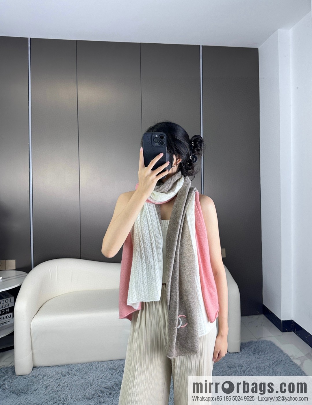 CHANEL counter new cashmere scarf