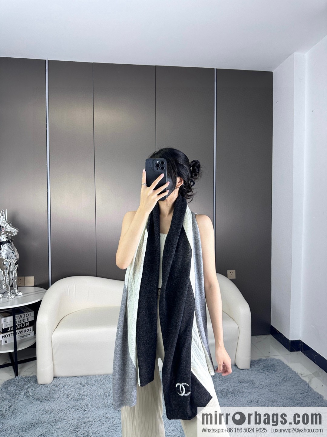 CHANEL counter new cashmere scarf