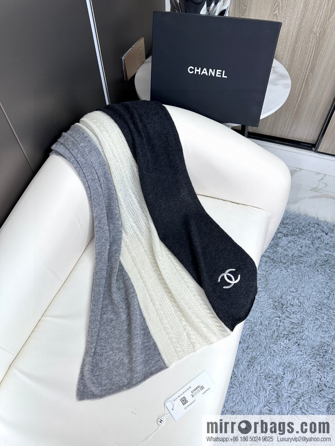 CHANEL counter new cashmere scarf