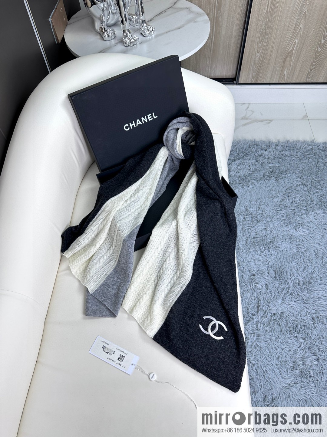 CHANEL counter new cashmere scarf