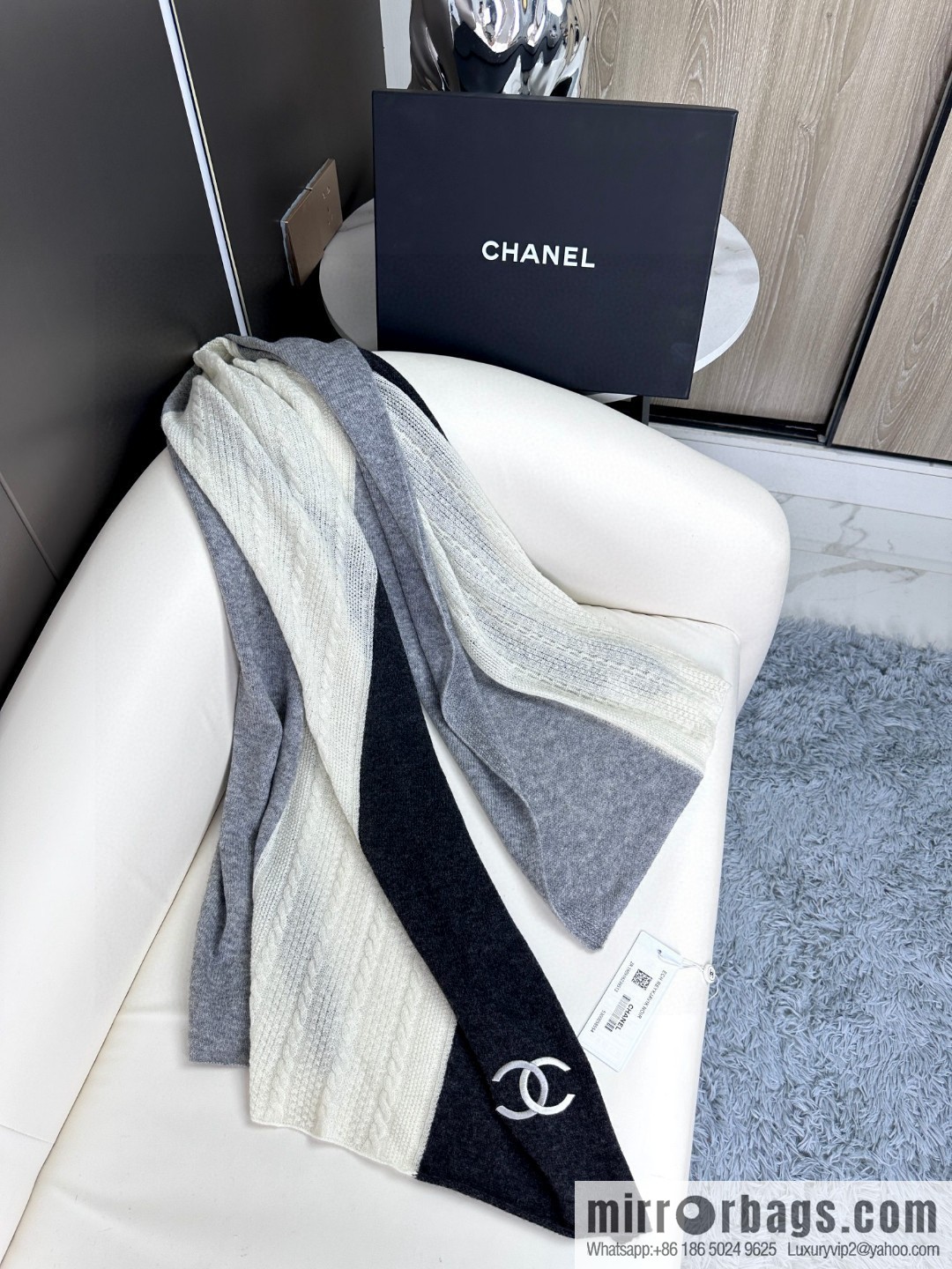 CHANEL counter new cashmere scarf