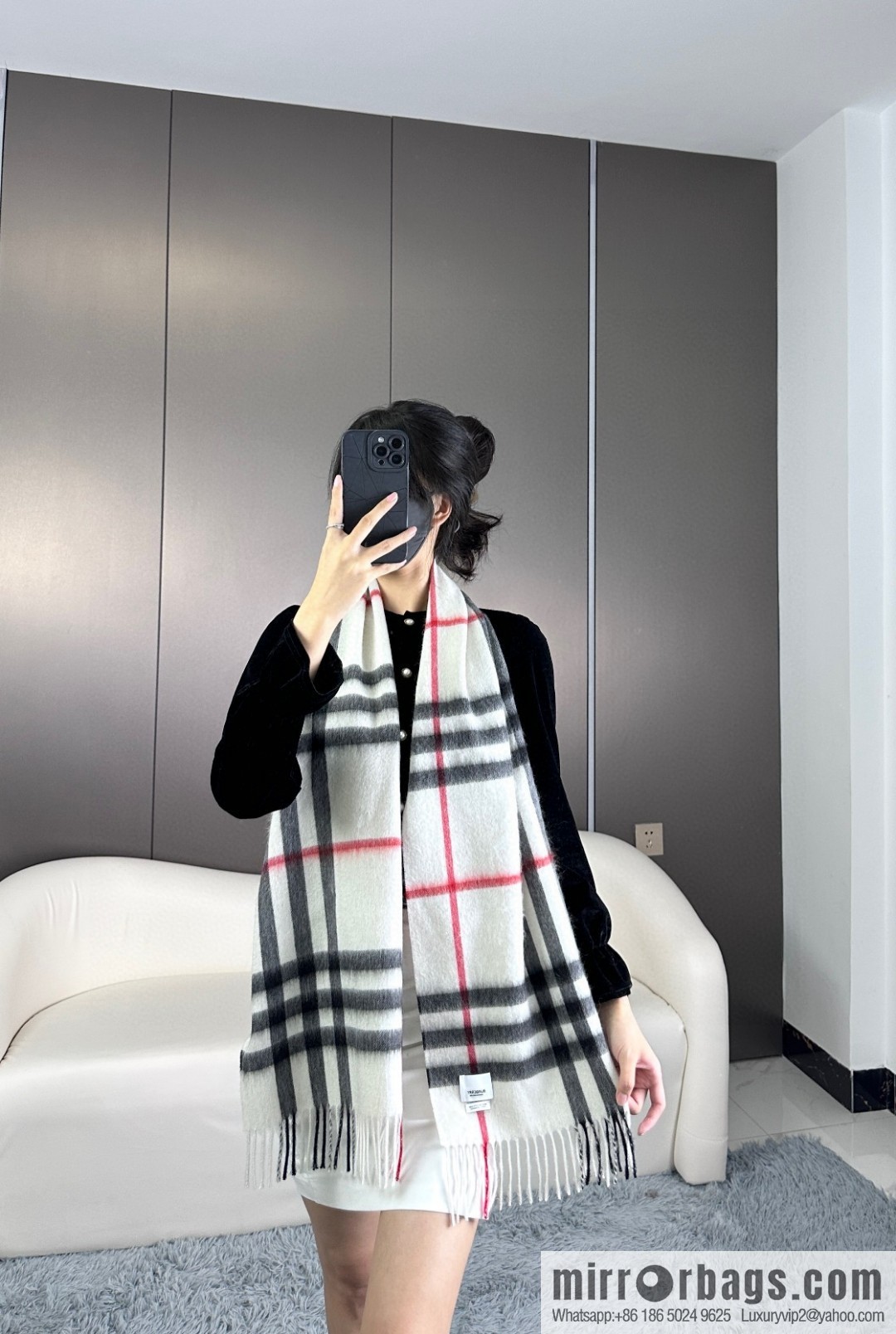 Burberry Burberry 2023 ace word-of-mouth burberry deep water ripple classic cashmere plaid scarf